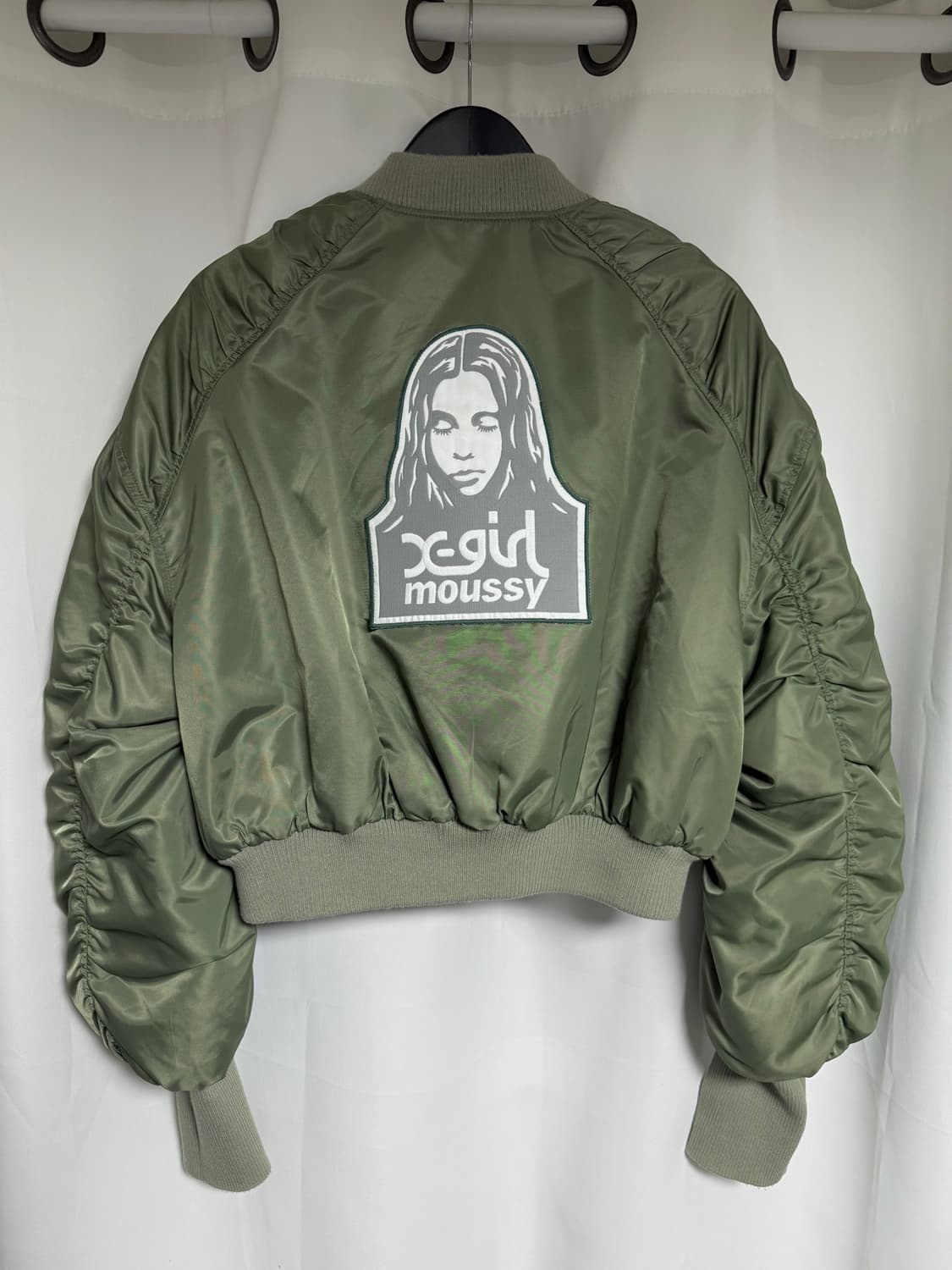 X-girl X MOUSSY 엑스걸 리버시블 항공점퍼 ma-1 올리브카키 상품이미지2
