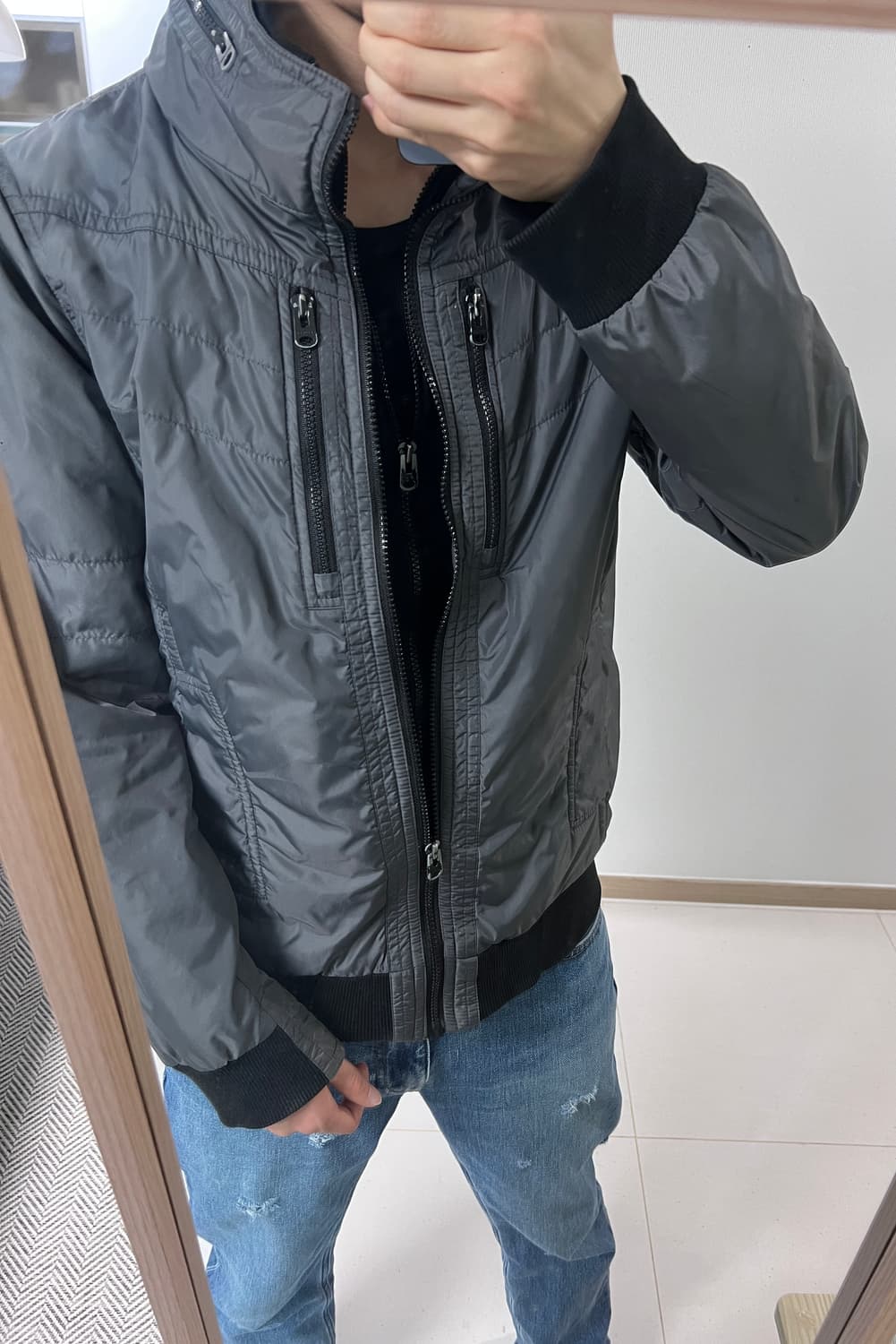더블 집업 나일론 자켓  상품이미지2