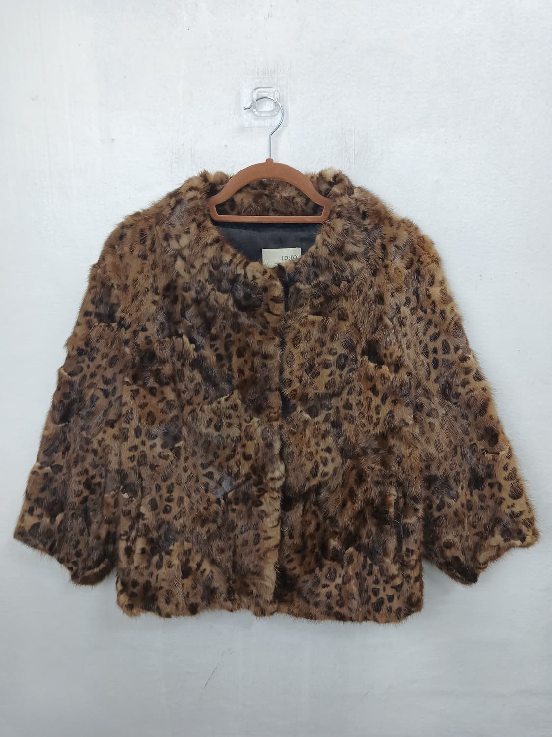 DECO 레오파드 천연밍크 숏코트 자켓 85-90 S 상품이미지3