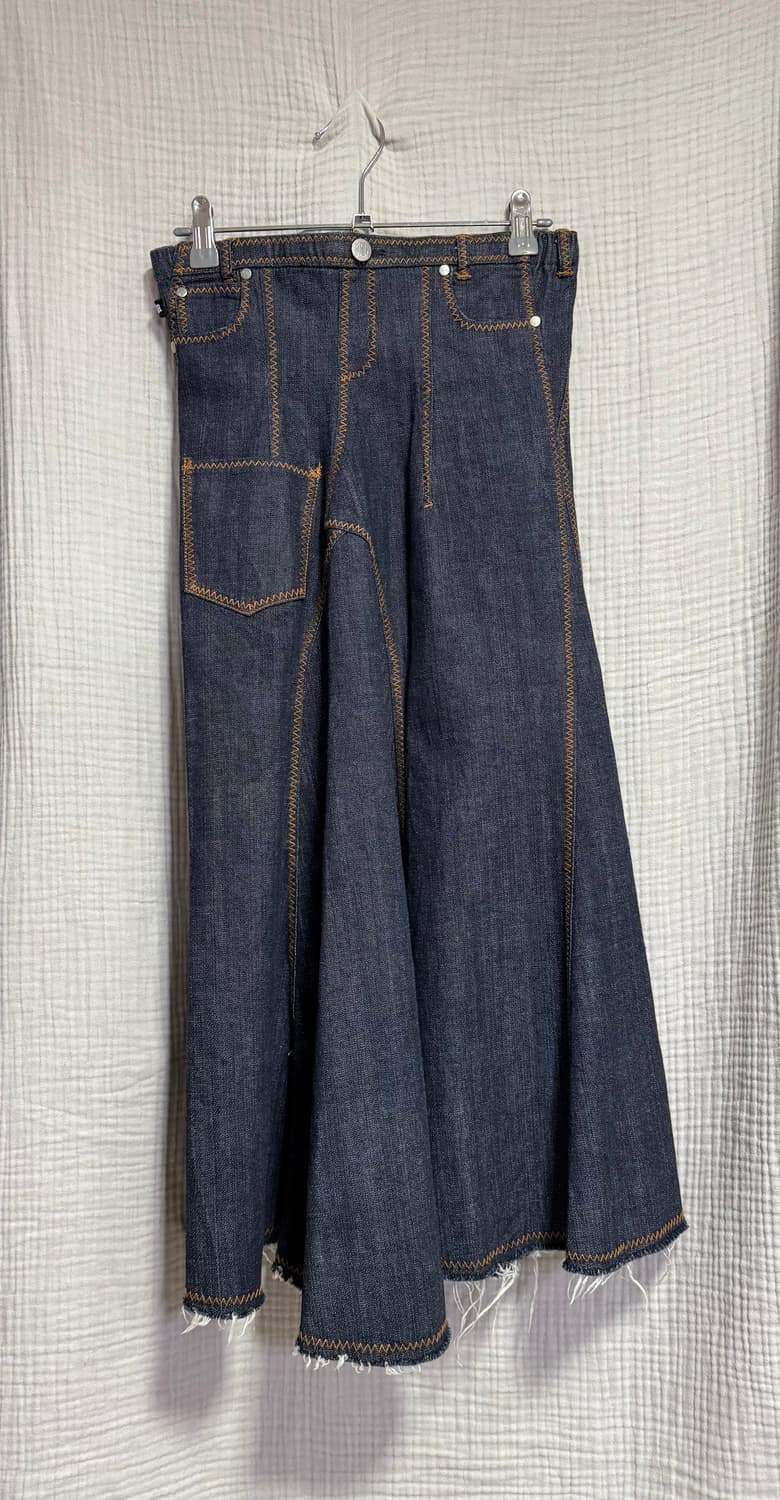 쟝폴고티에 맥시 데님스커트 지그재그 스티치 상품이미지3