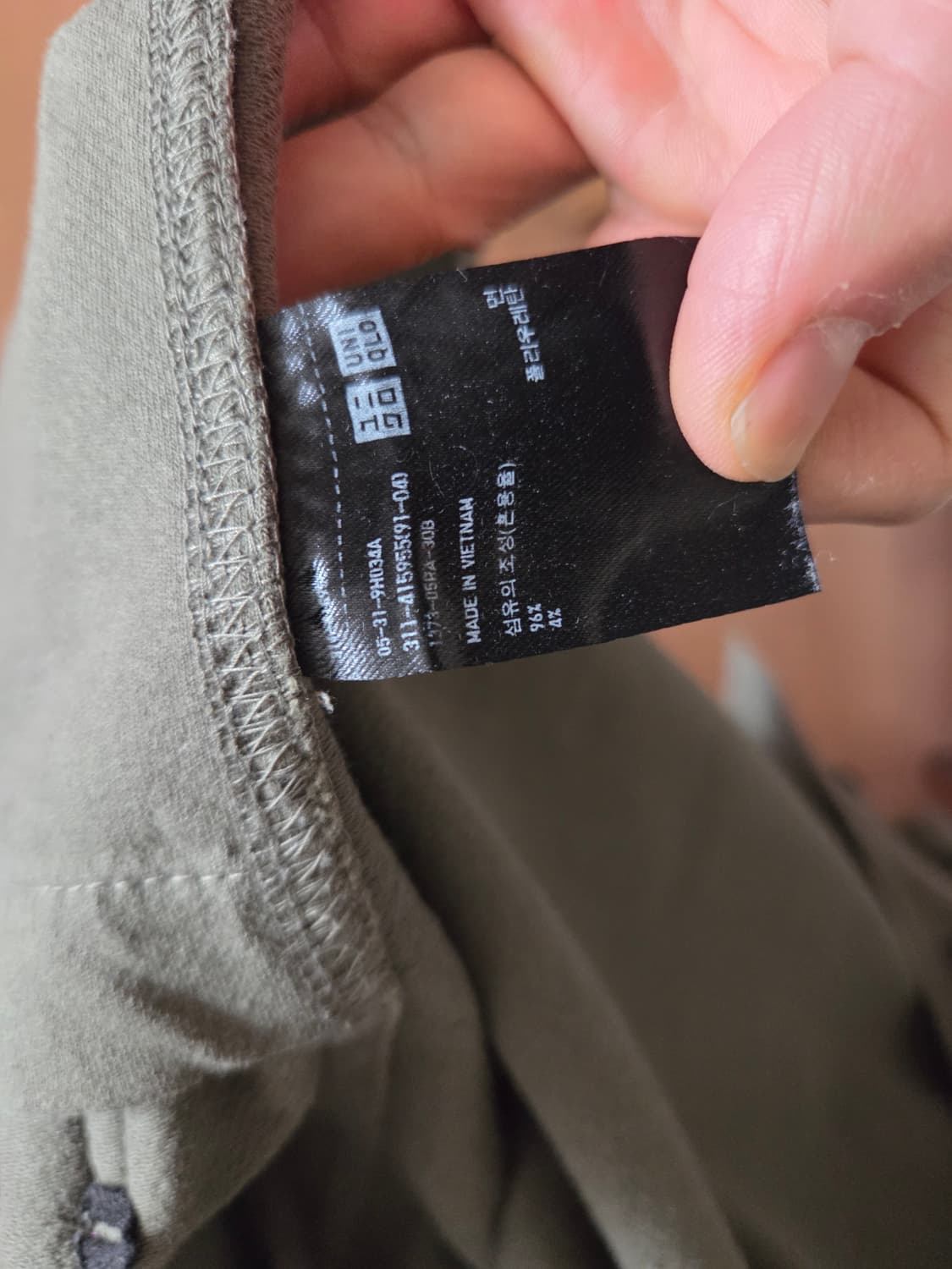 유니클로 L사이즈 카키색 프렌치 워크 자켓 상품이미지3