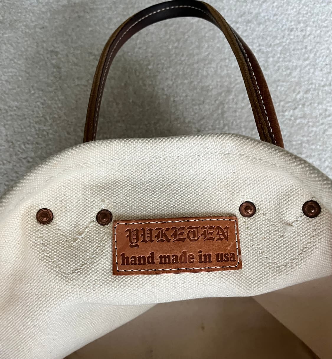 유케텐 가죽 캔버스 토트백 상품이미지9