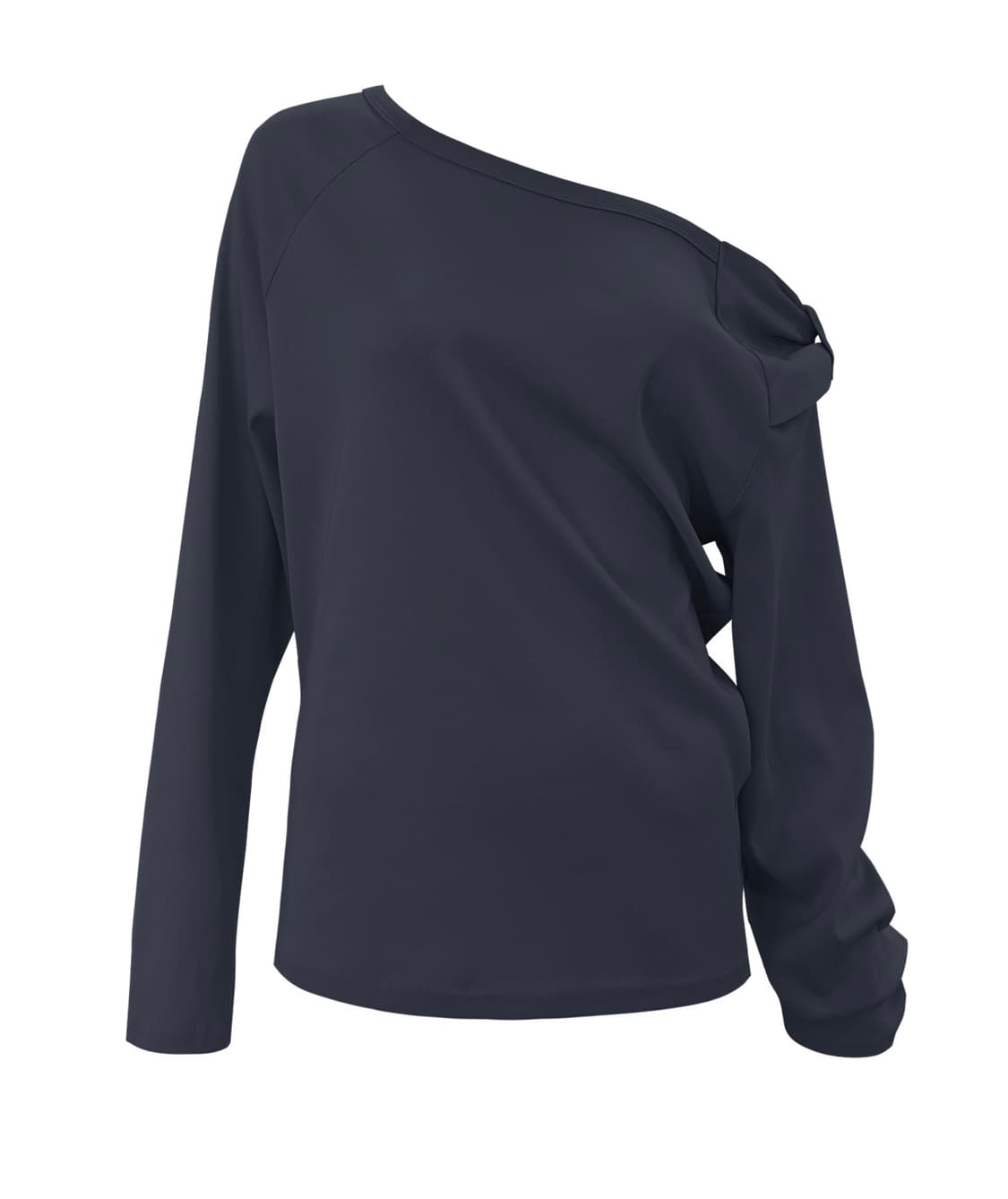 체메씨 보우원숄더롱슬리브 네이비 판매해요 상품이미지1