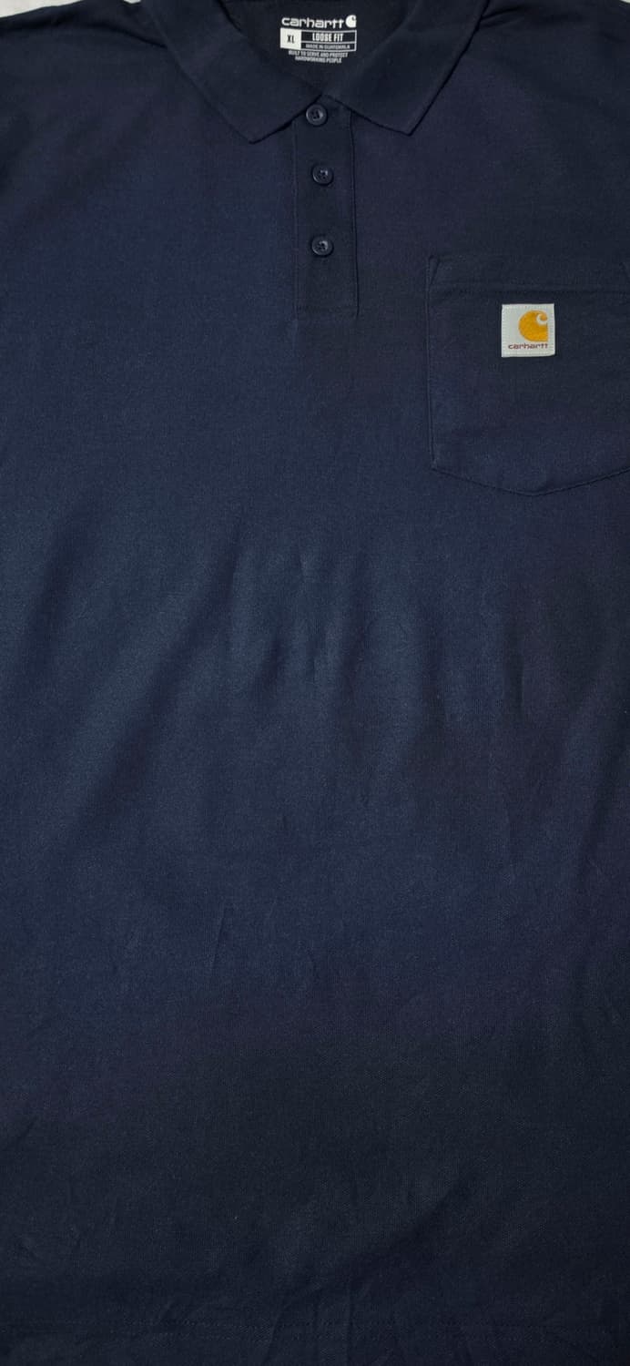 칼하트 네이비 루즈핏 반팔 카라티 XL 상품이미지5
