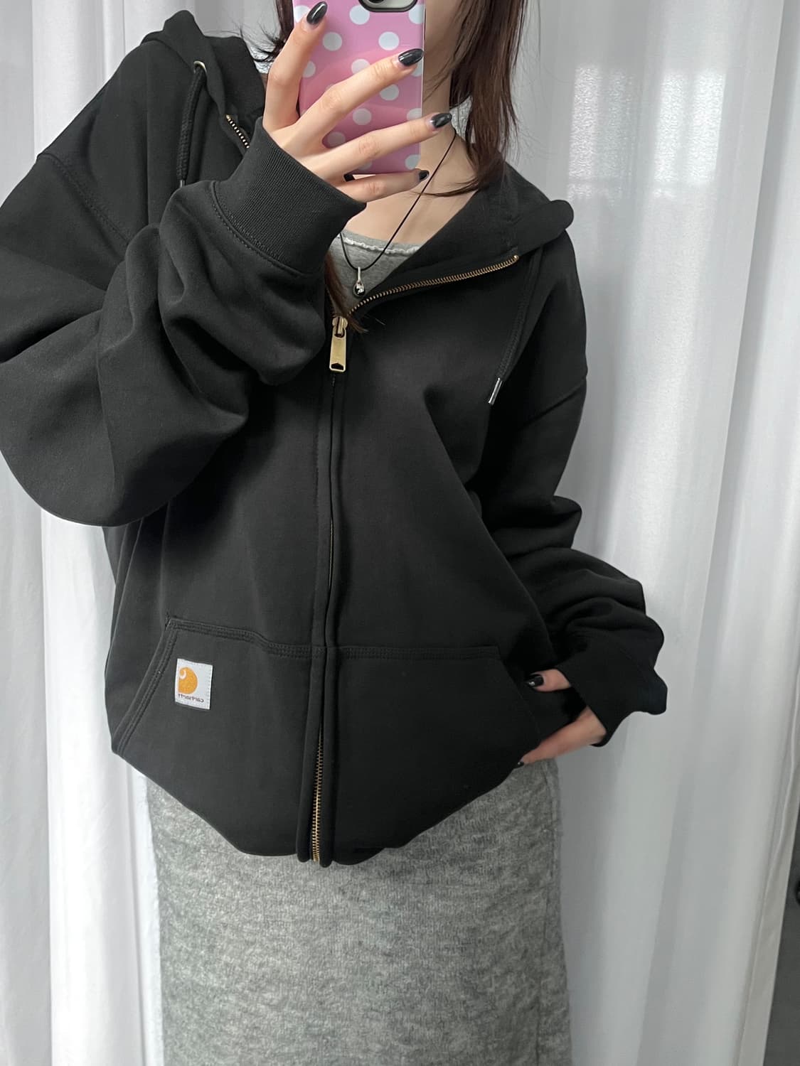 Carhartt 칼하트 블랙컬러 후드집업 상품이미지10