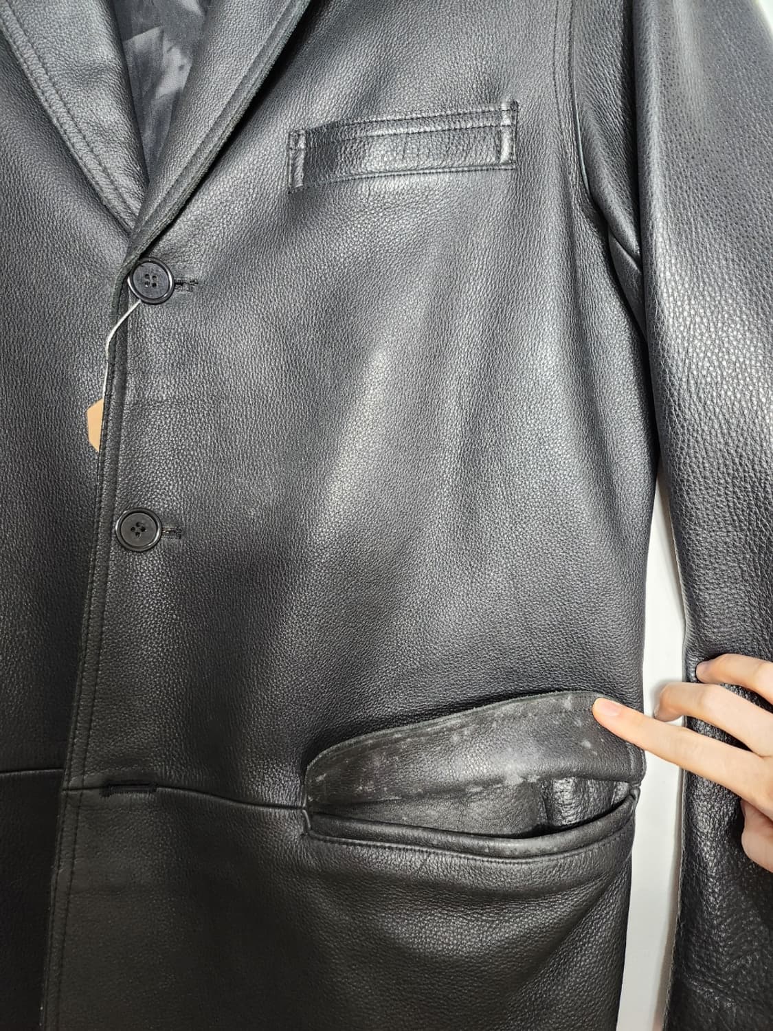 DKNY 레더 블레이저 상품이미지6