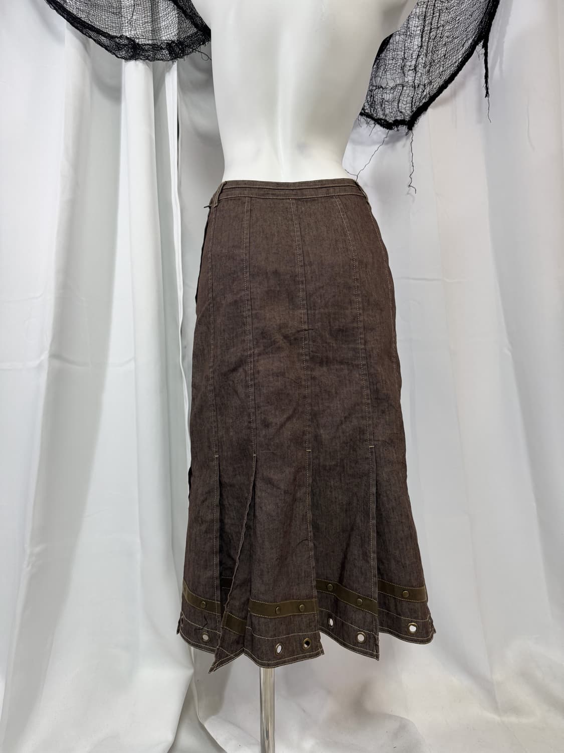 brown detail skirt 상품이미지2