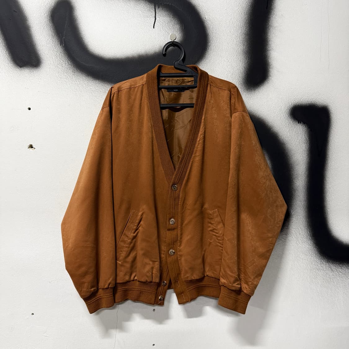 VTG 빈티지 스웨이드 스타일 브라운 가디건 상품이미지1