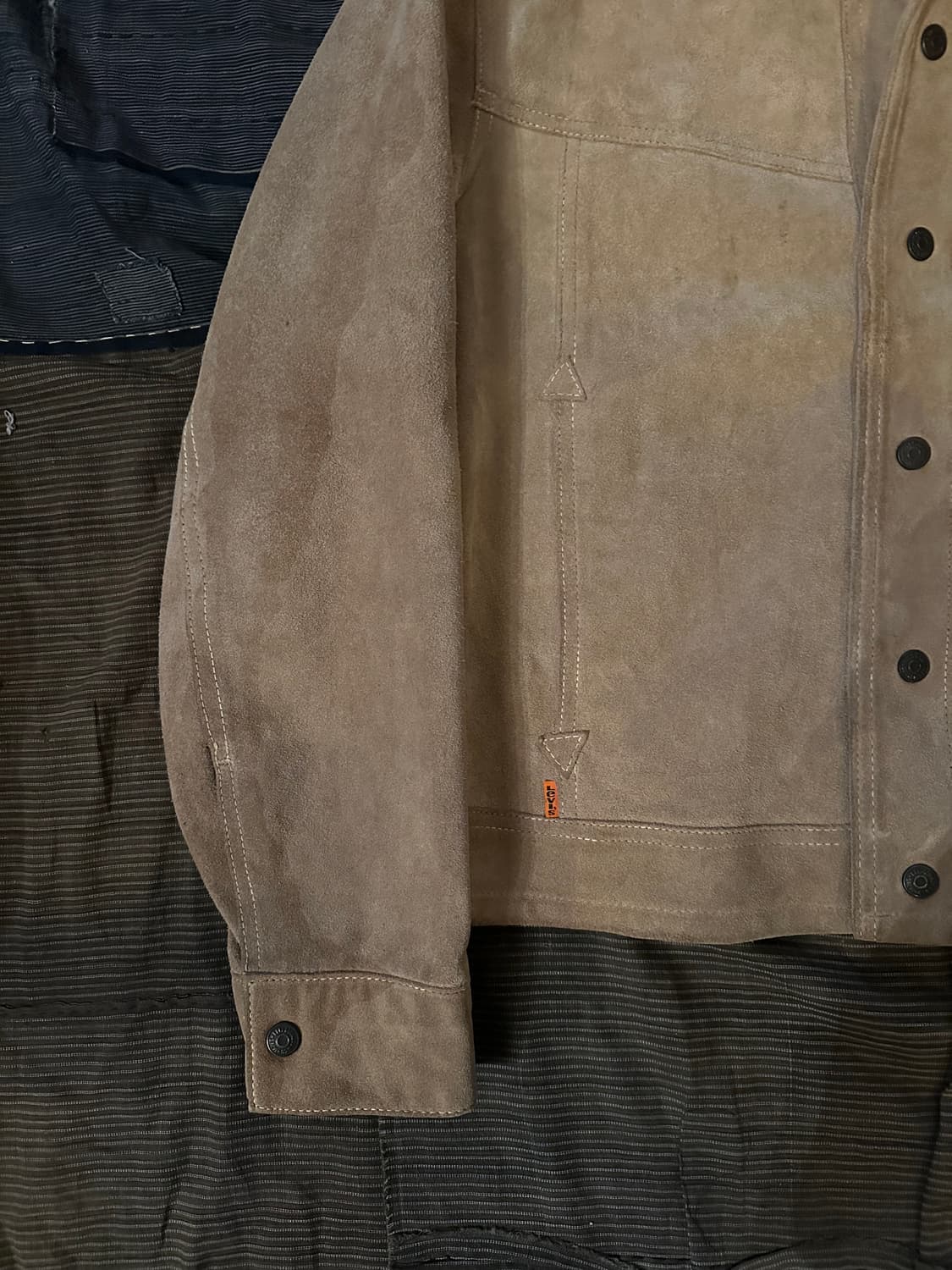 70s 빈티지 리바이스 오렌지탭 스웨이드 웨스턴 자켓 rrl 상품이미지3