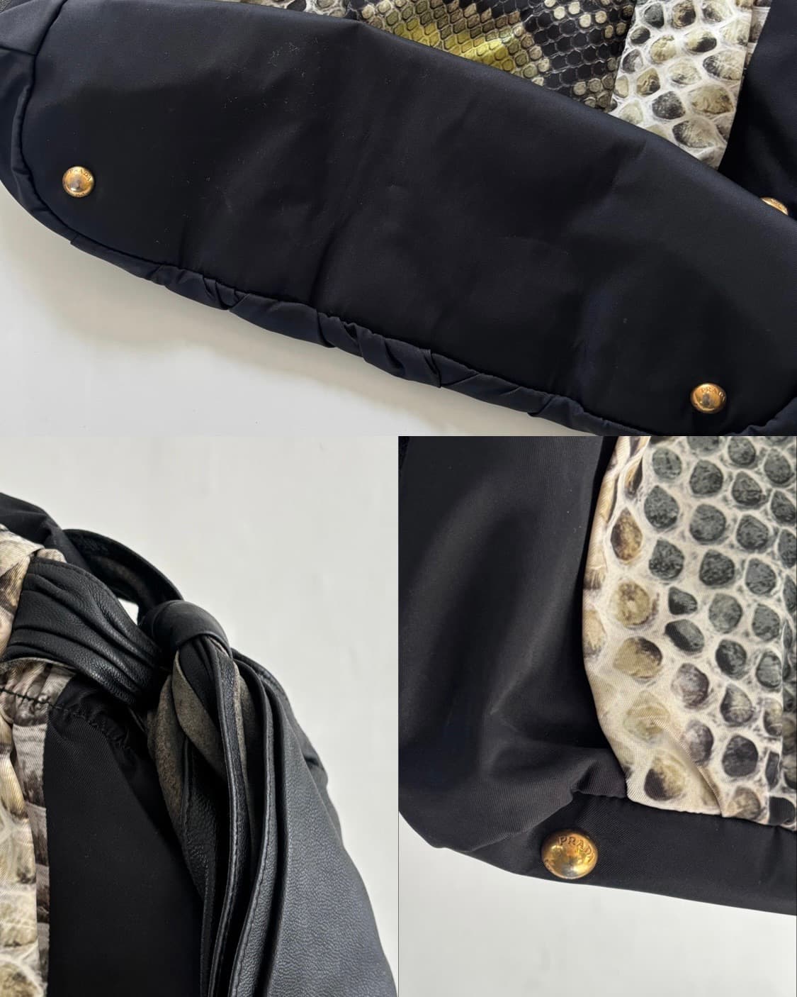Prada 프라다 파이톤 프린트 나일론 숄더백  상품이미지9