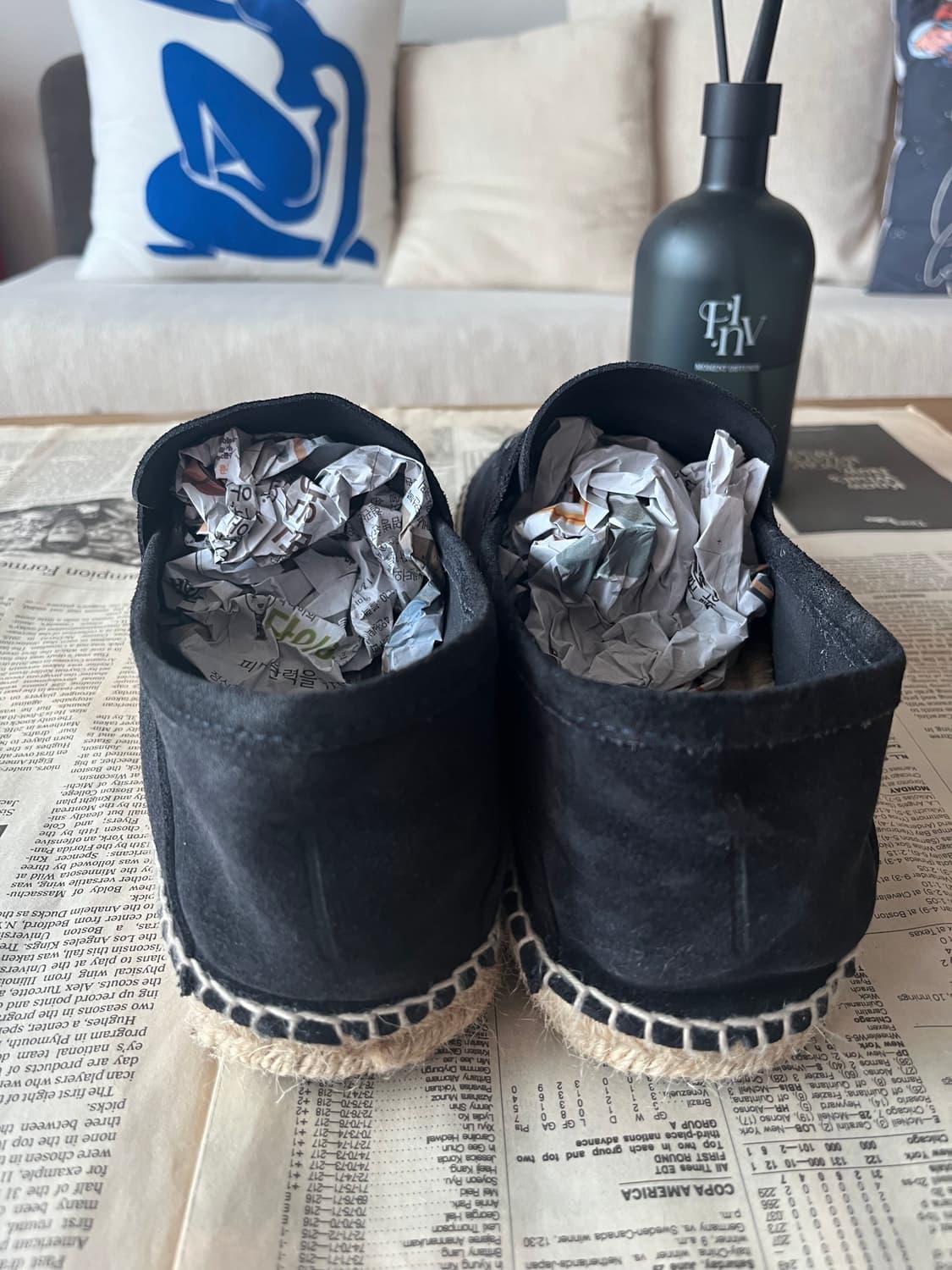 마네비(MANEBI) 스웨이드 에스파드류 네이비 (43사이즈/풀구성) 상품이미지4