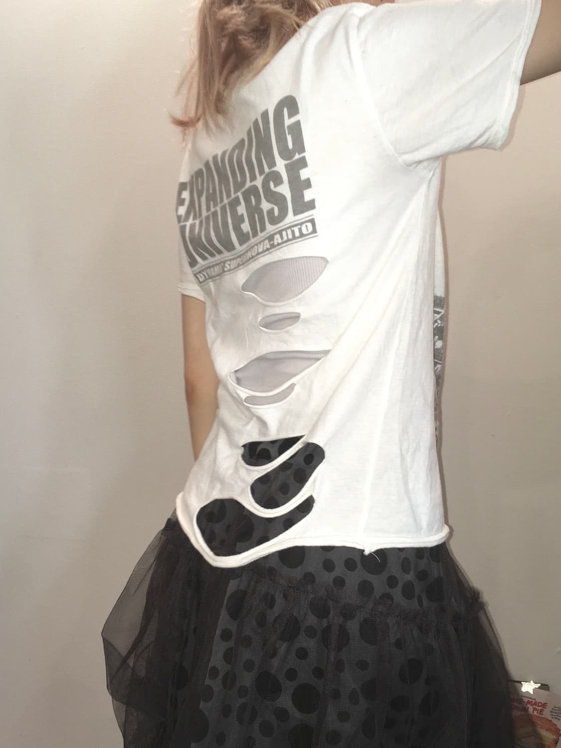 jpn vintage punk glitter half t shirt 상품이미지2
