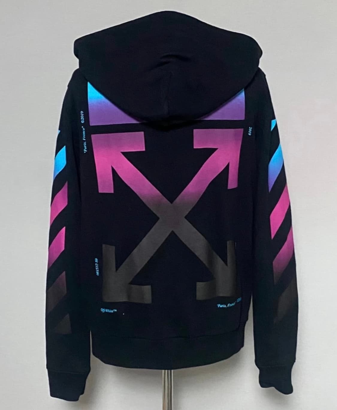 오프화이트 로고 프린트 코튼 후드집업 상품이미지1