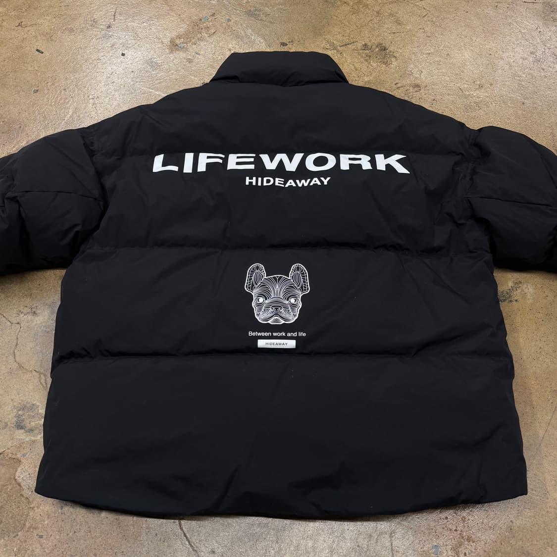 [정품/M] 라이프워크 블랙 그레이 양면 패딩 점퍼 b19 상품이미지3