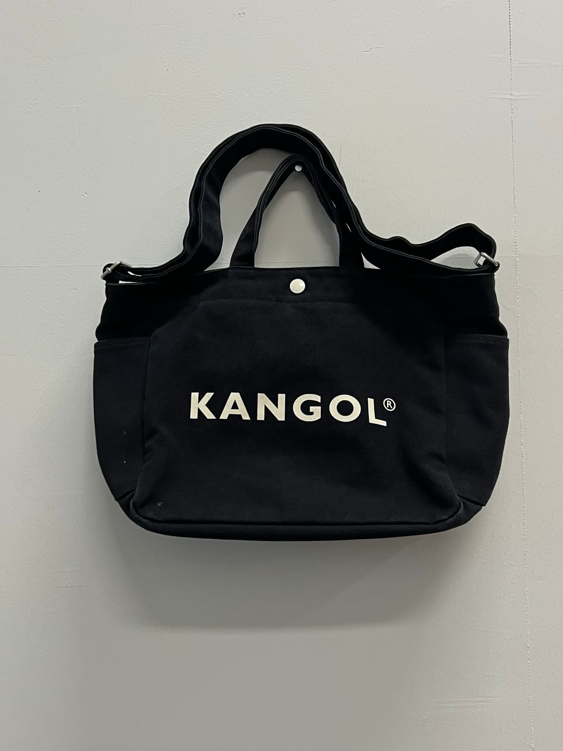 캉골 캔버스 숄더백 블랙 상품이미지2