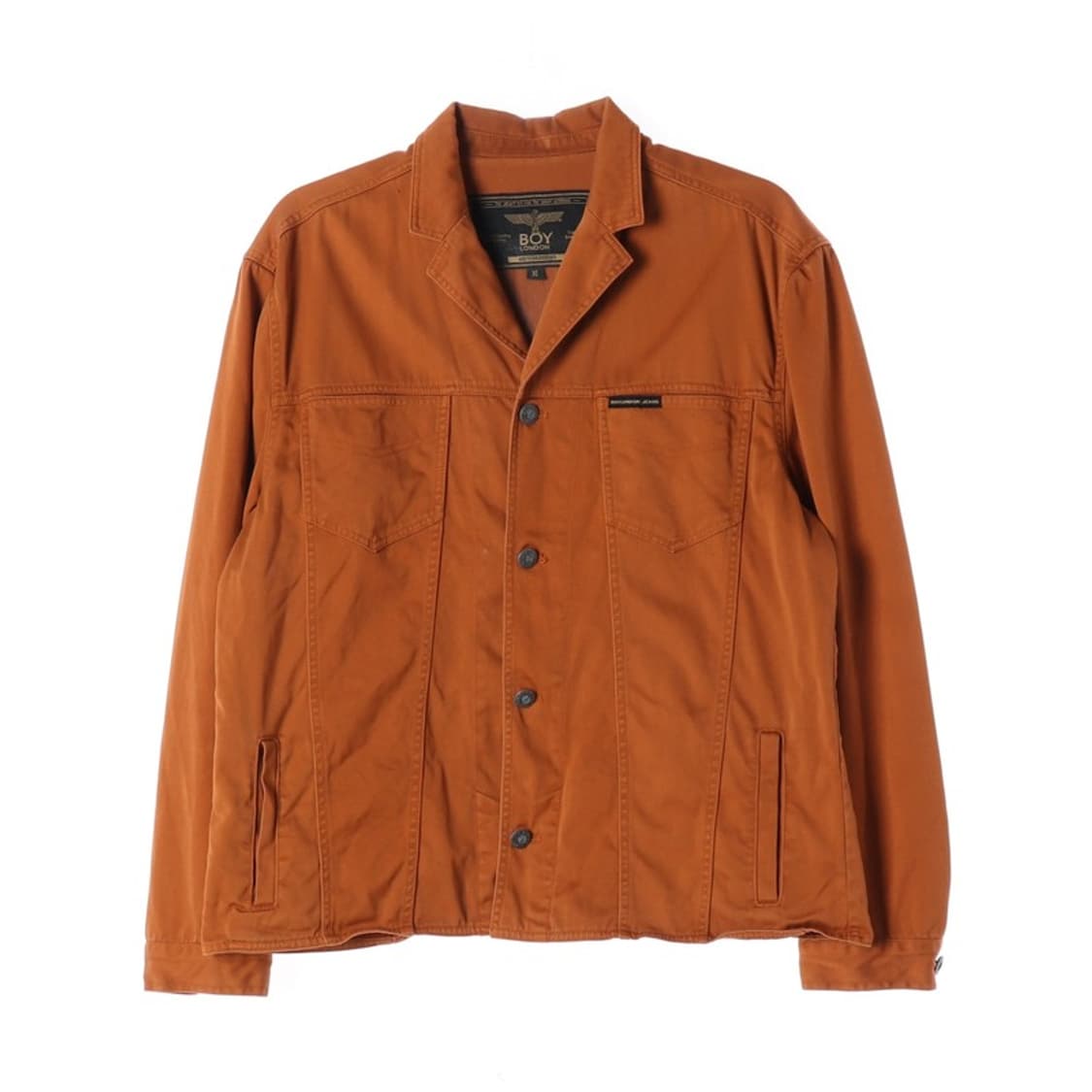 보이런던 오렌지 브라운 코튼 셔츠 자켓 XL 상품이미지1