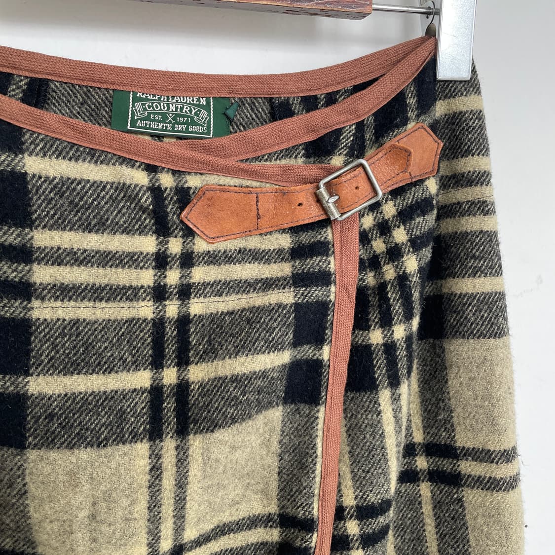 폴로 랄프로렌 컨츄리 체크 레이어드 랩 스커트  상품이미지2