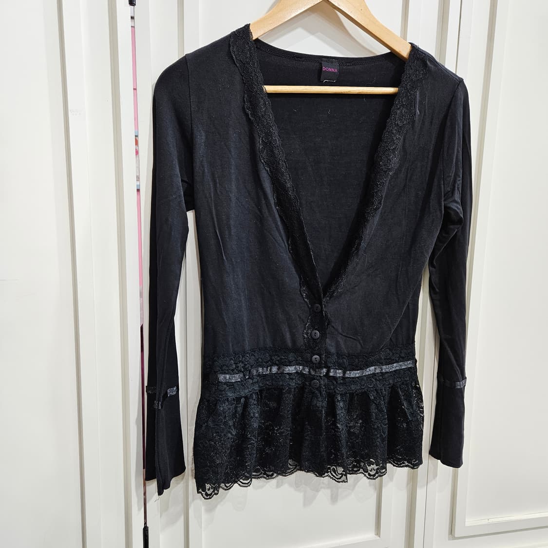 DONNA 레이스 블랙 가디건 상품이미지2