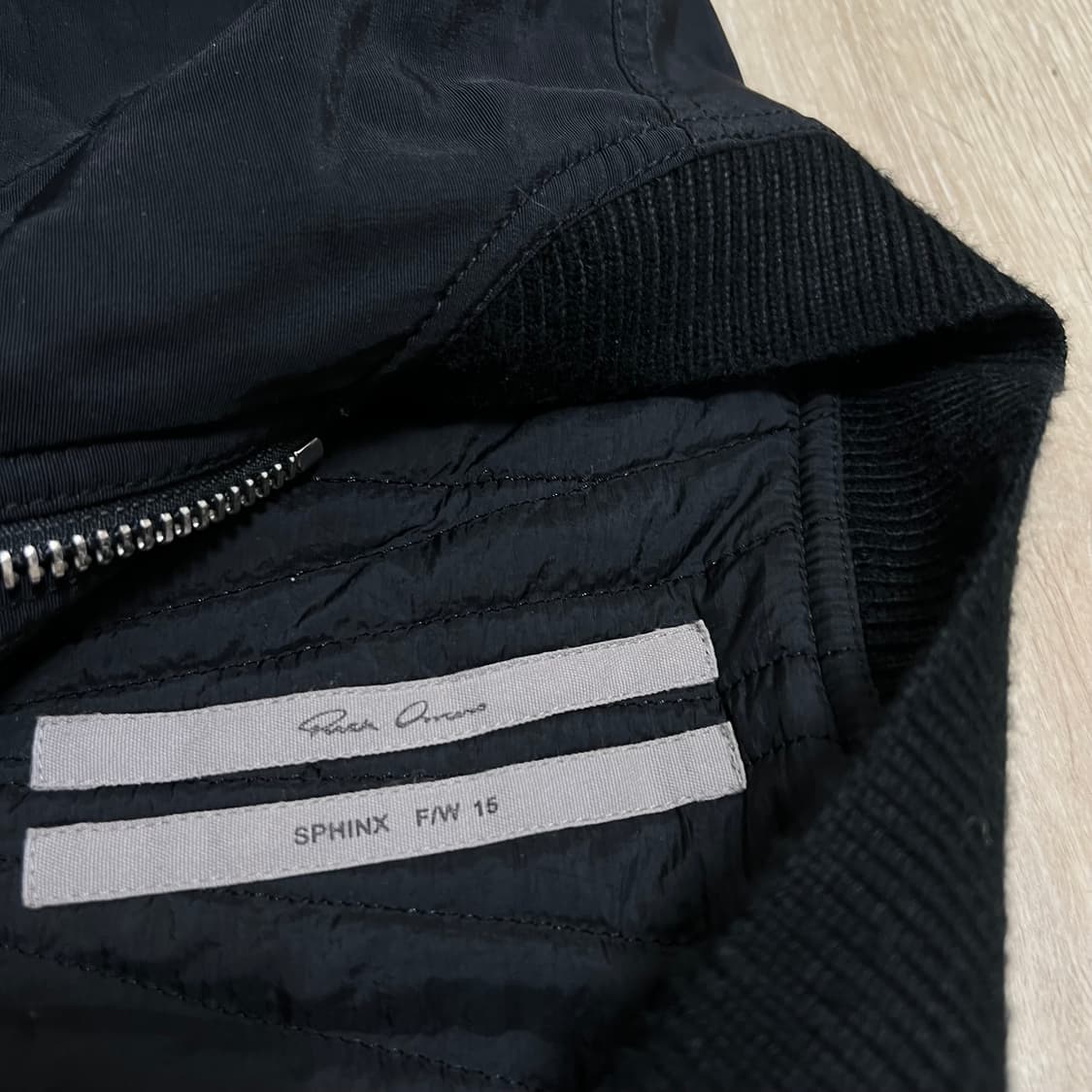 릭오웬스 다크쉐도우 여성 스핑크스 15FW 롱 봄버자켓 [블랙] S/90 상품이미지4