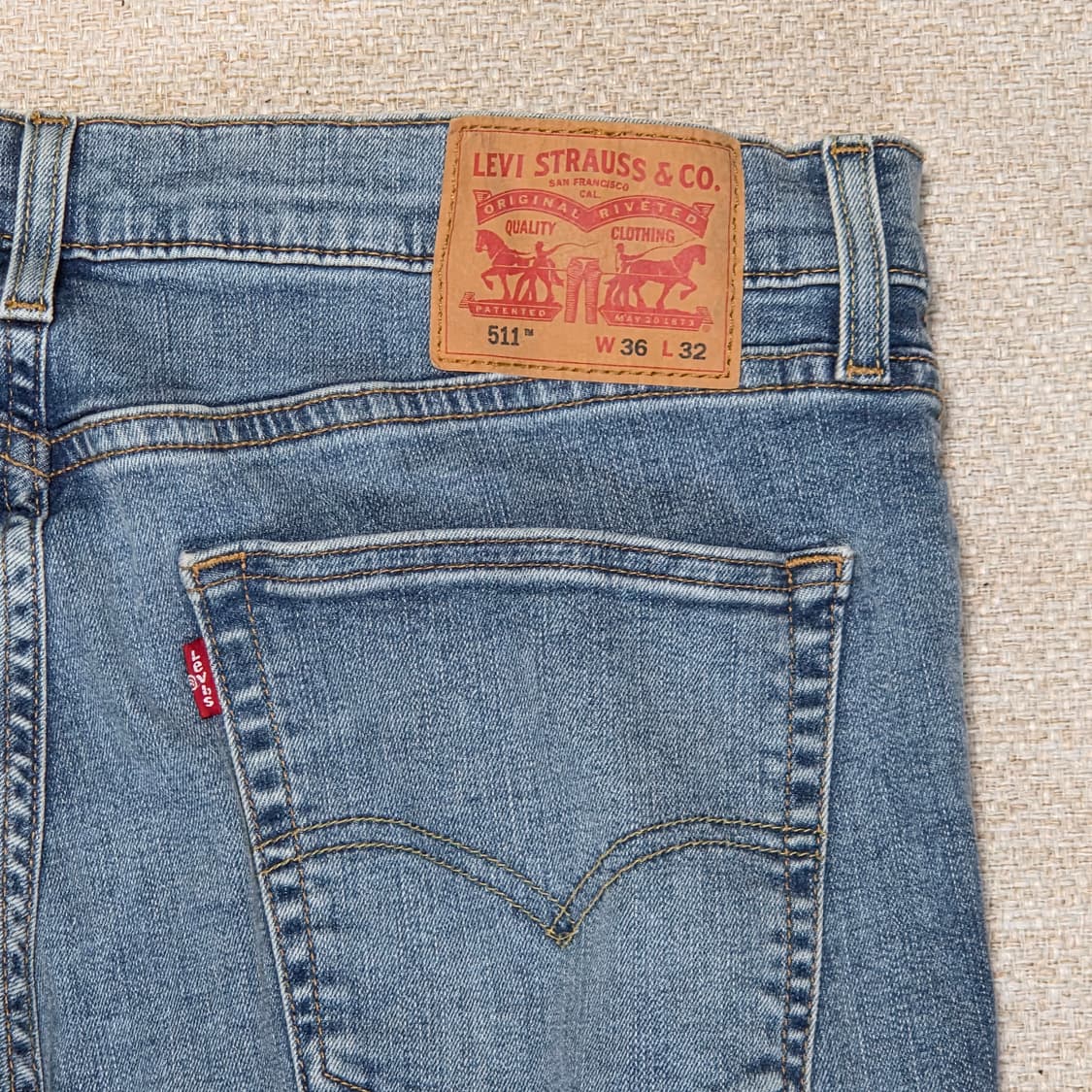 Levi's 리바이스 511 연청 스트레이트 데님 팬츠 상품이미지5