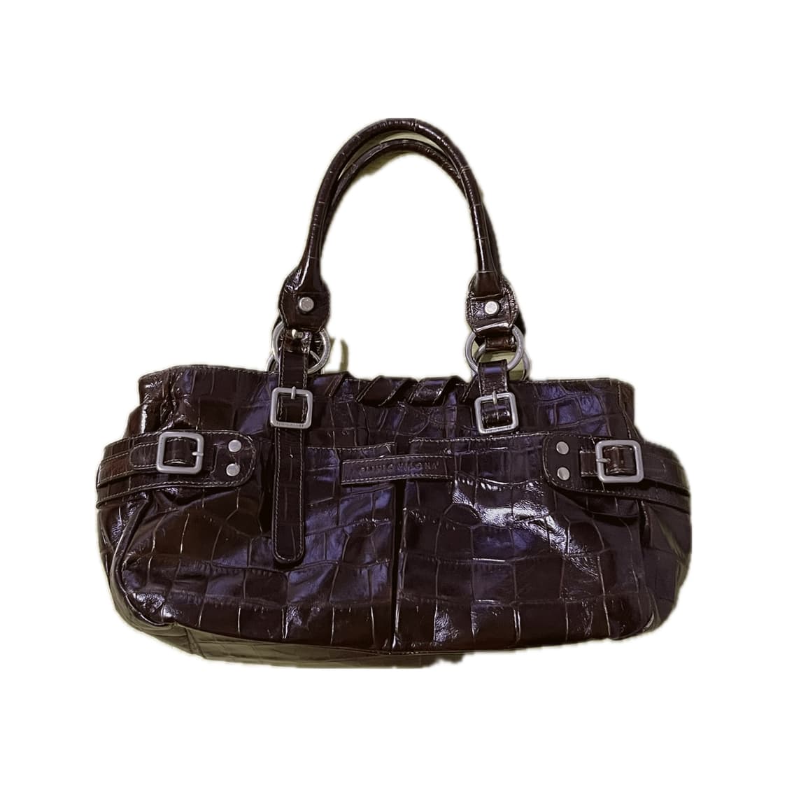 빈티지 레더 숄더백 레드브라운 상품이미지1