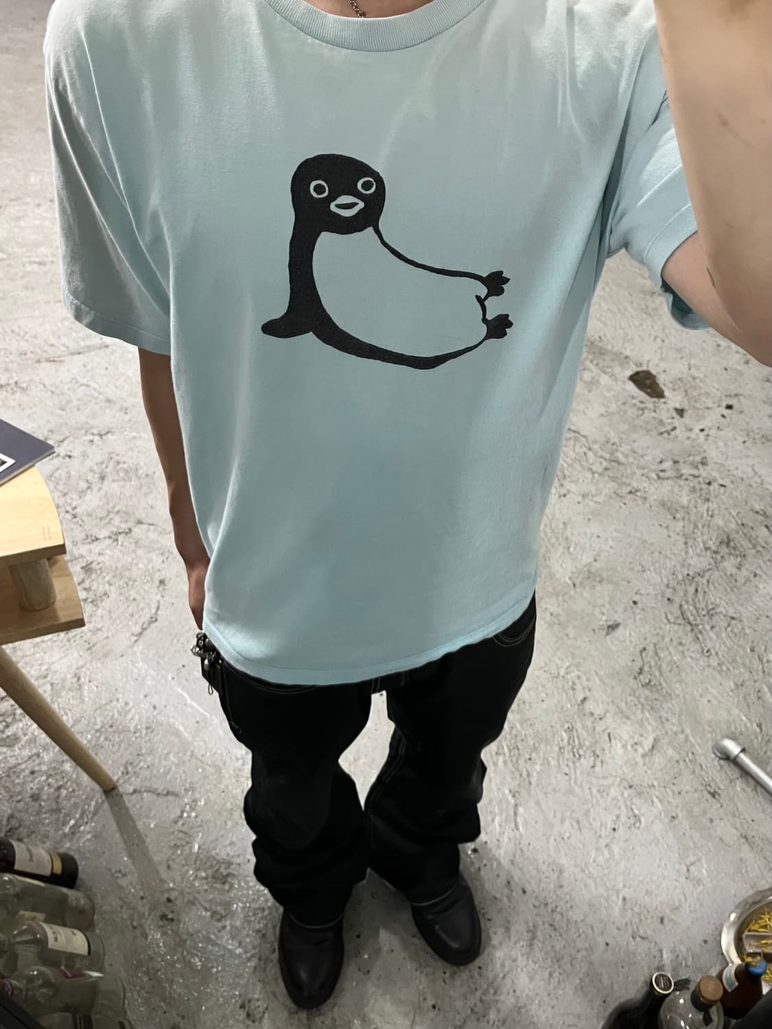Graniph Suica 🐧 faded tee 상품이미지3