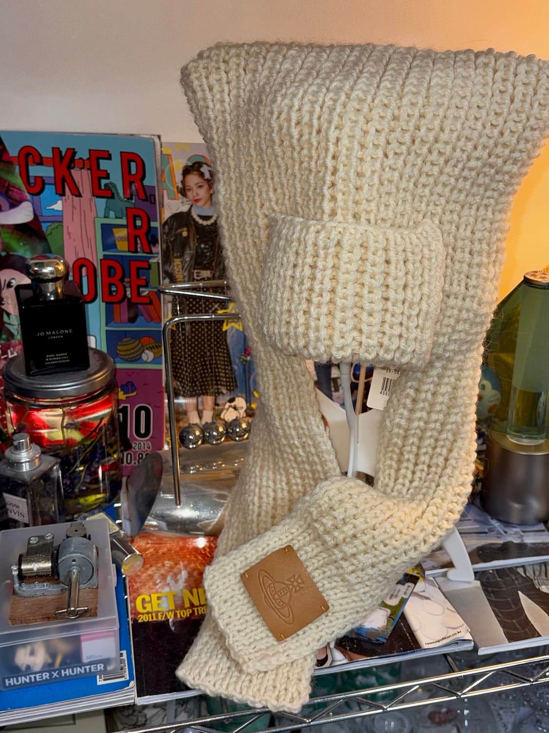 비비안웨스트우드 캣 이어플랩 비니(아이보리/새상품) 상품이미지1