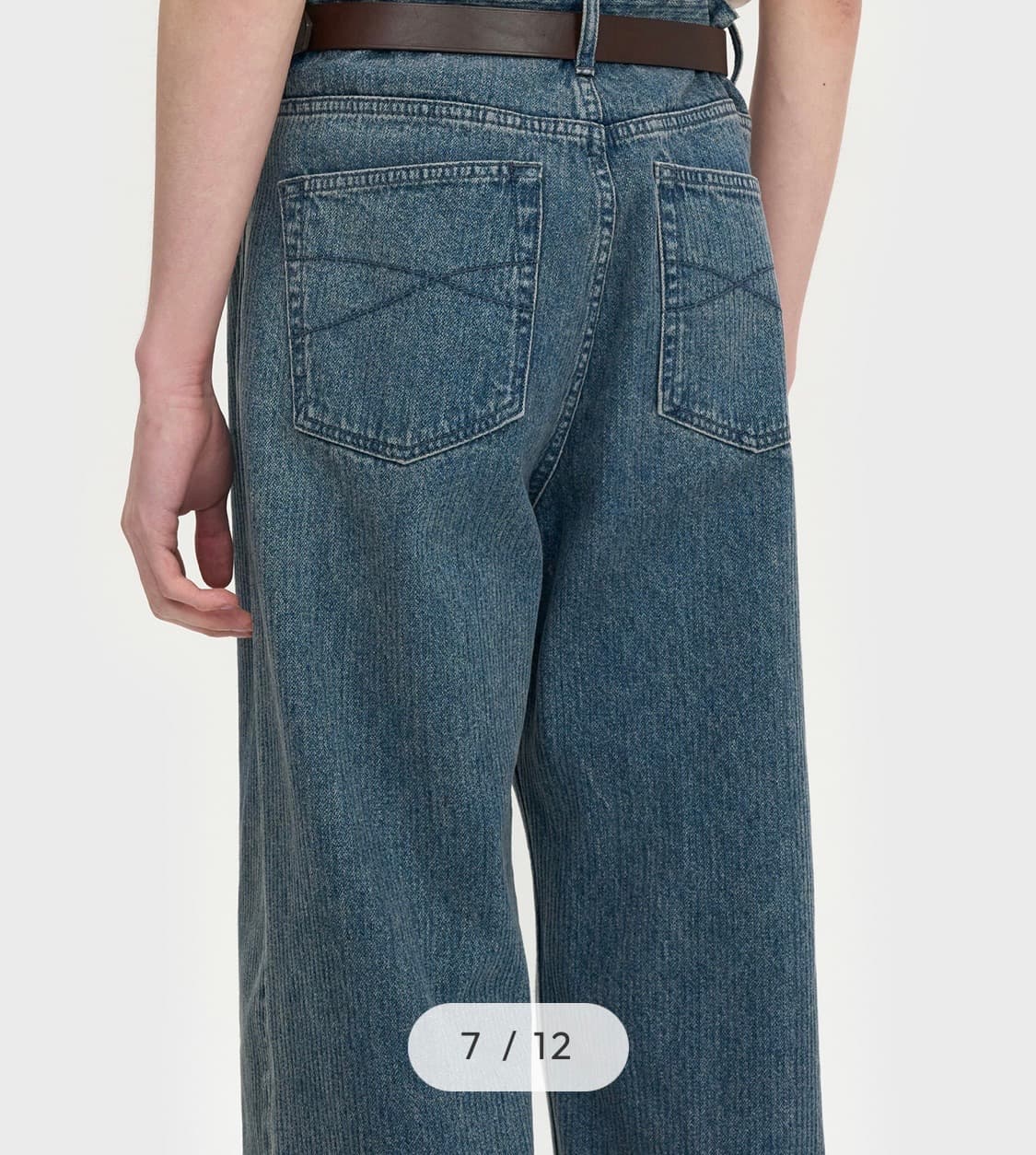 [W30L32] 벨리에 트루와이드 데님 팬츠 웨일 인디고 상품이미지5