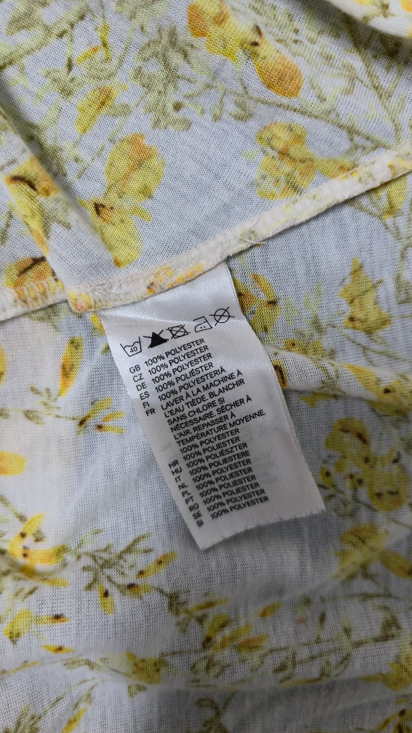 옐로우 잔꽃 나시 미니 원피스 튜닉 슬립 플라워 폴리 상품이미지5