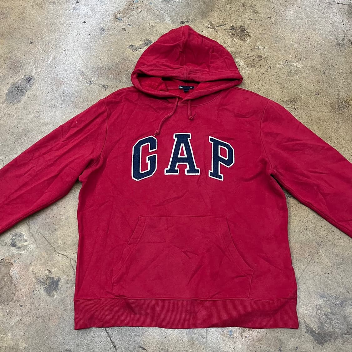 [정품/M] GAP 갭 레드 로고 후드티 b19 상품이미지3