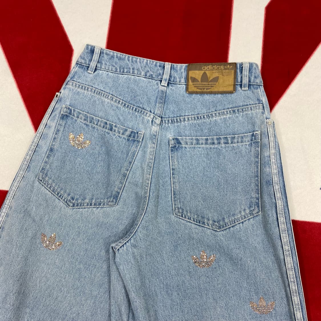 아디다스 데님 라인스톤팬츠 여성 M 상품이미지5