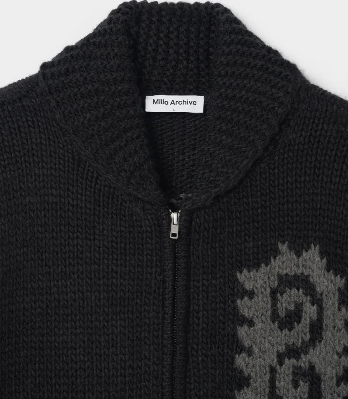 밀로 아카이브 오리엔탈 코위찬 니트 블랙 상품이미지2