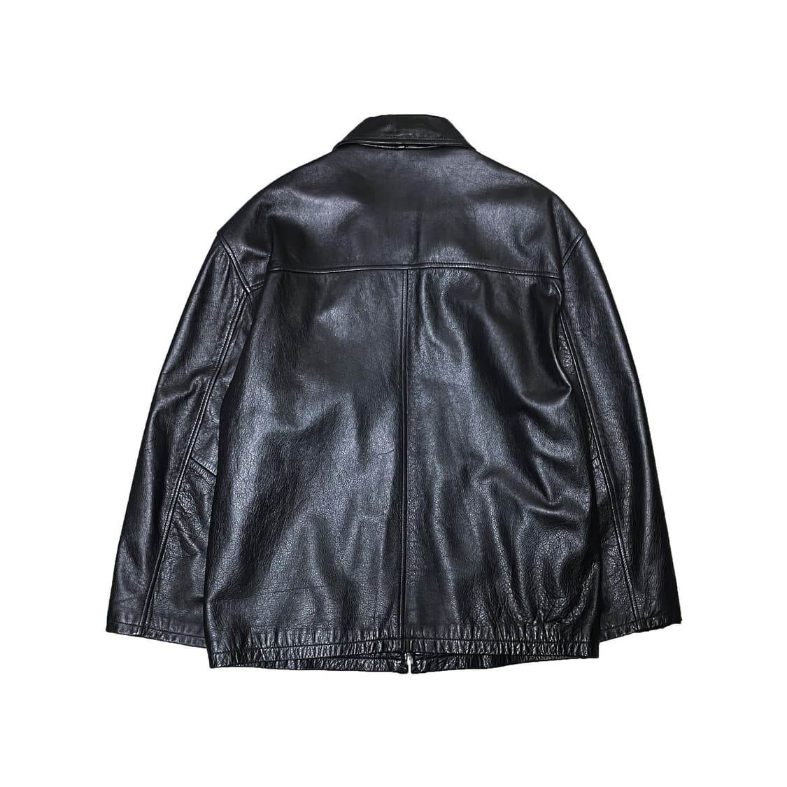 Jackers 블랙 소가죽 레더 자켓 상품이미지2