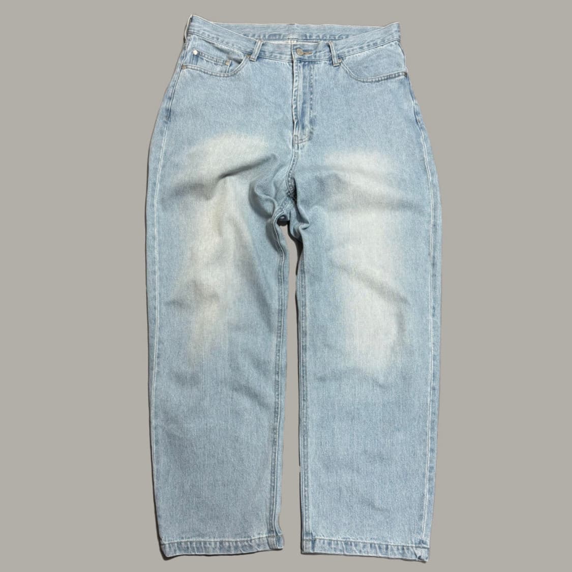 INHERIT 라이트블루컬러 워시드 루즈 와이드 데님 팬츠 상품이미지8
