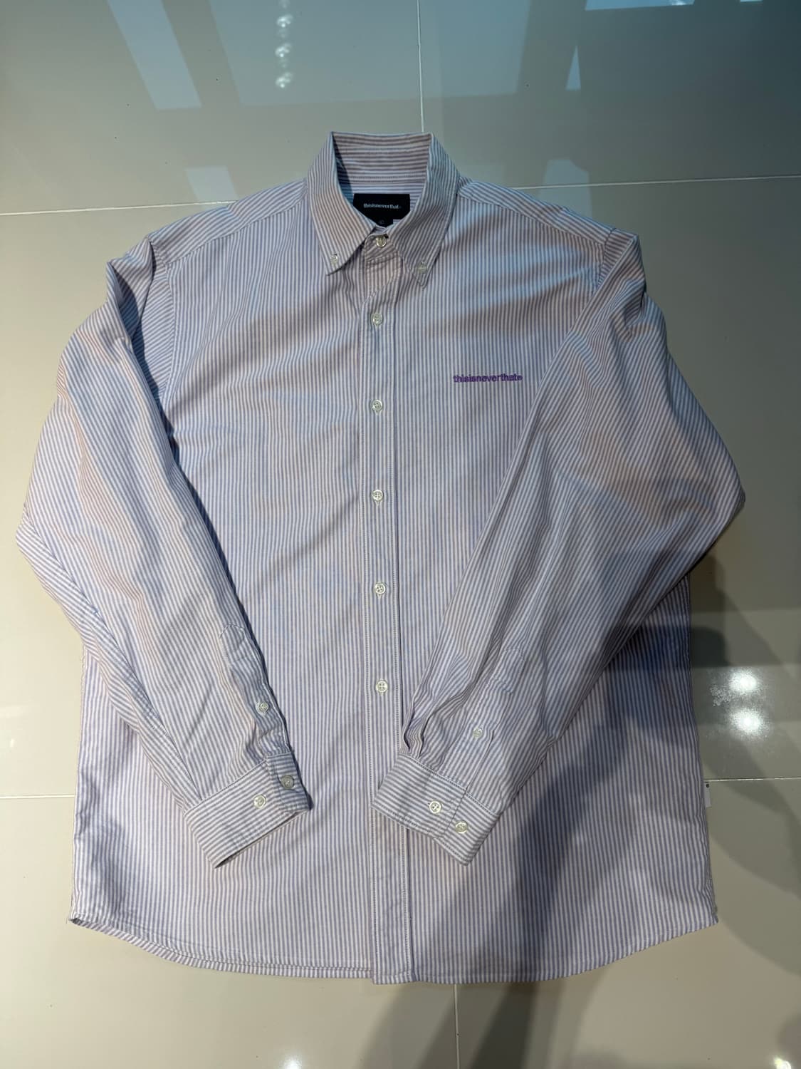 디스이즈네버댓 스트라이프 옥스퍼드 셔츠 상품이미지1