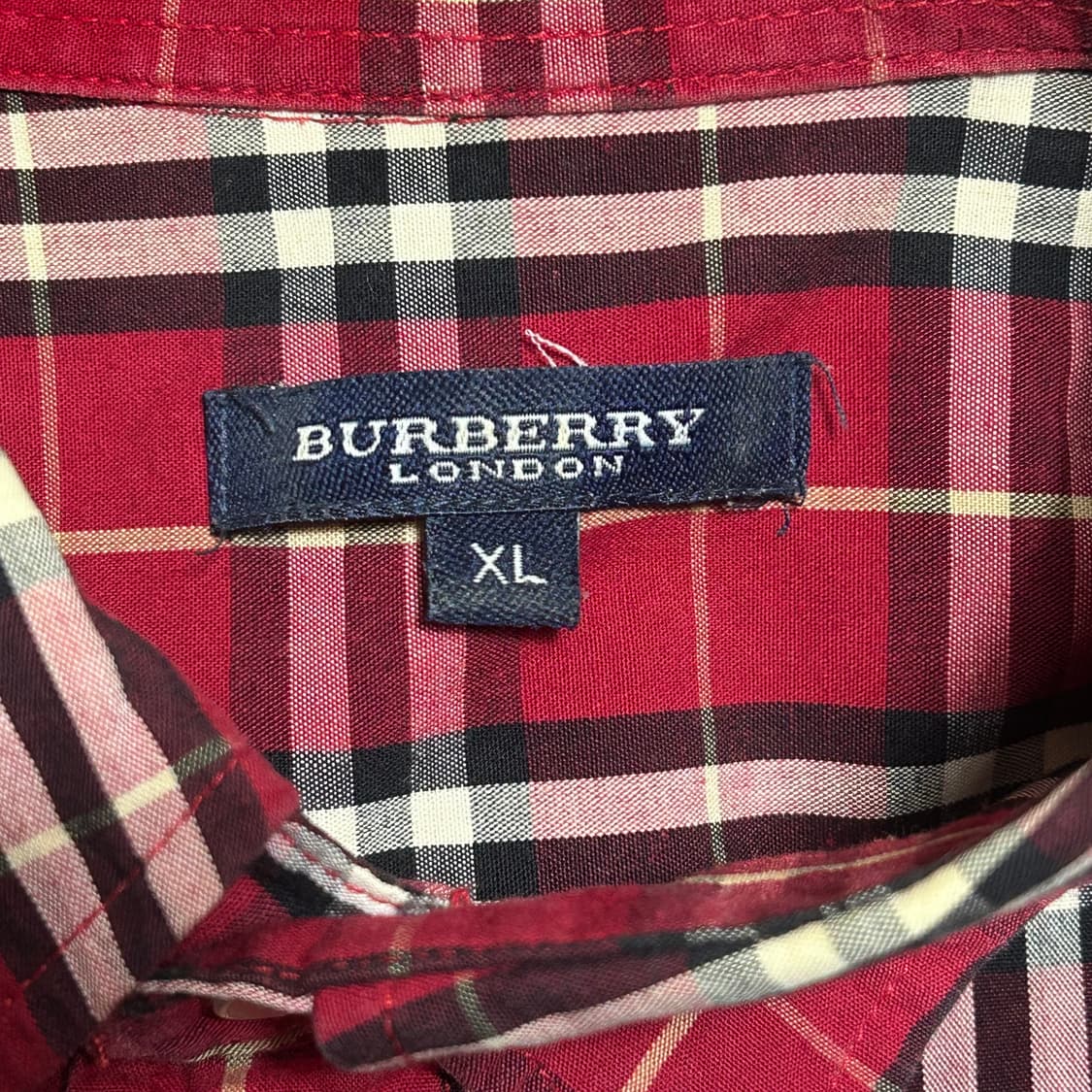Burberry 딥레드 노바체크 셔츠 상품이미지2