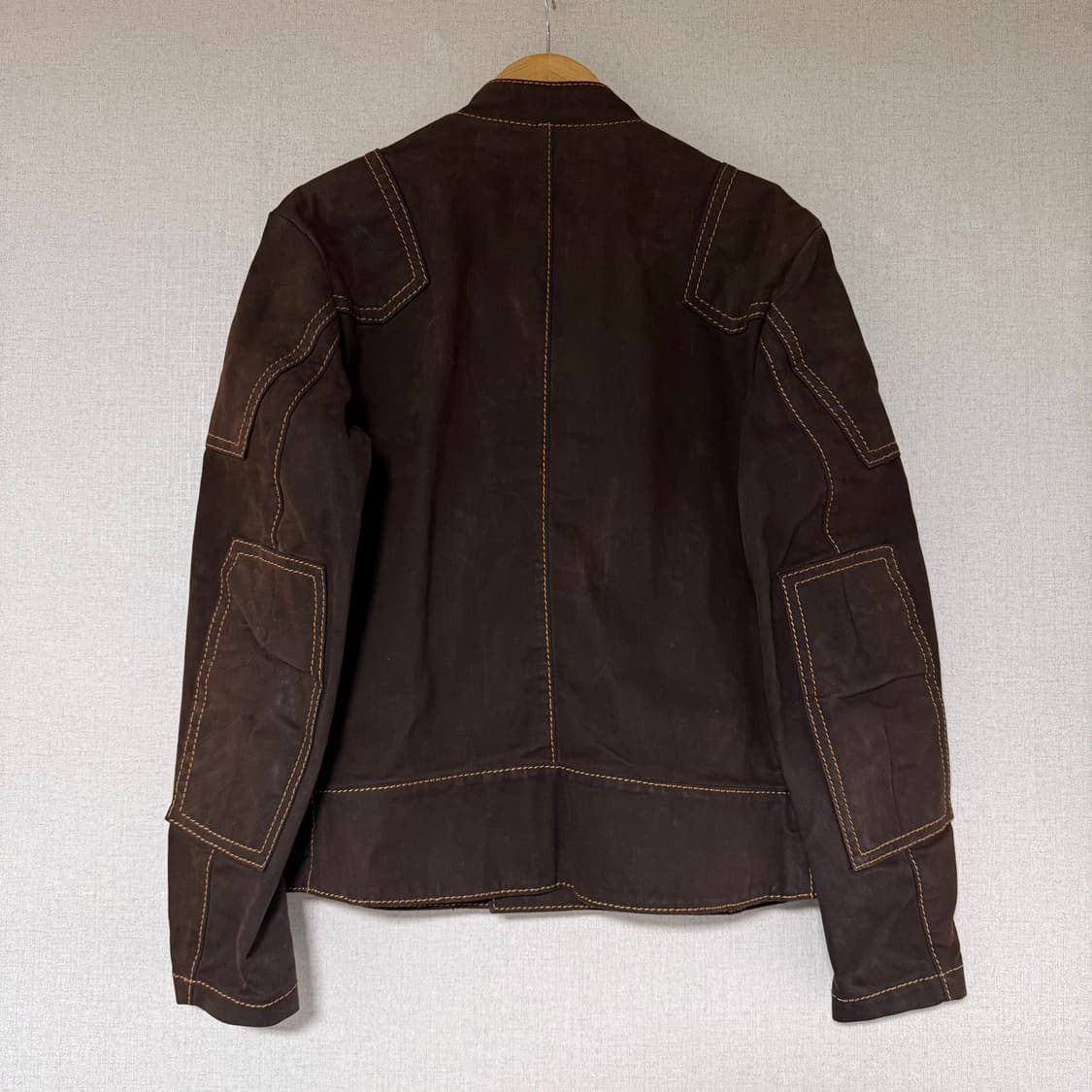 [L]준야와타나베x루이스레더 03AW 브라운 몰스킷 라이더 자켓 상품이미지2