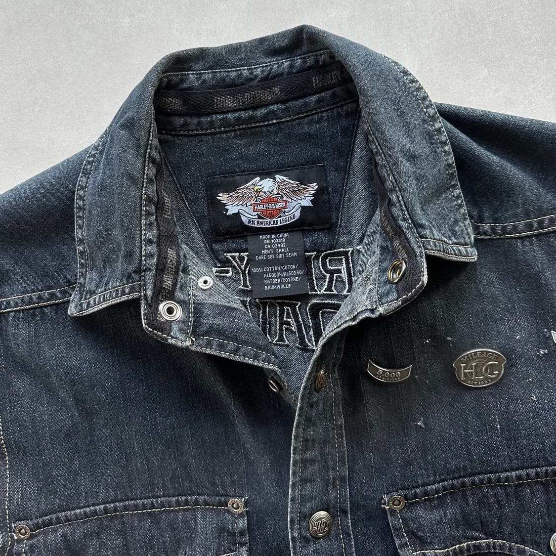 [M]할리 데이비슨 모터싸이클 데님 베스트 조끼 상품이미지9