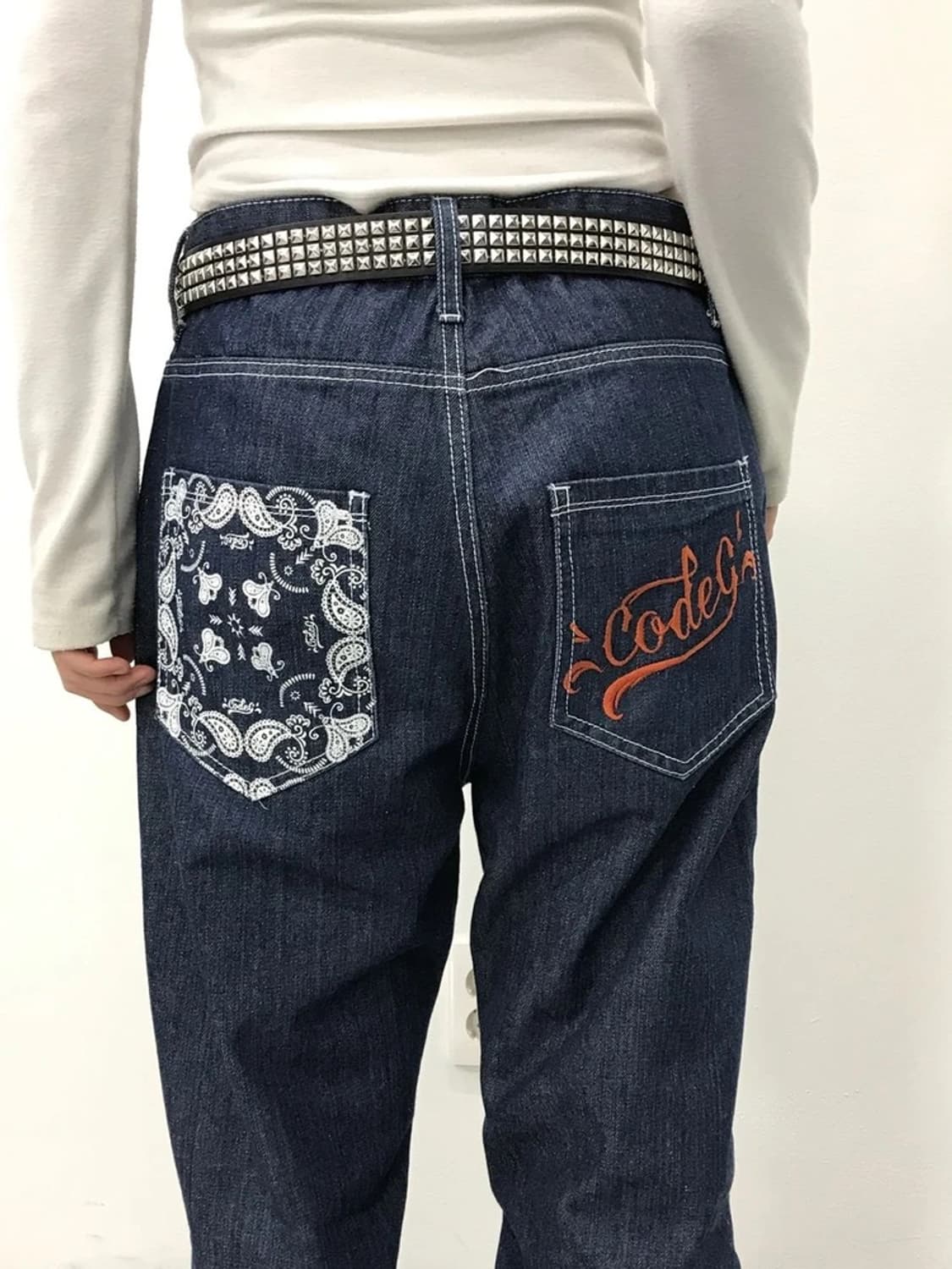 CODE:G Bandana Pocket Denim Pants 상품이미지3