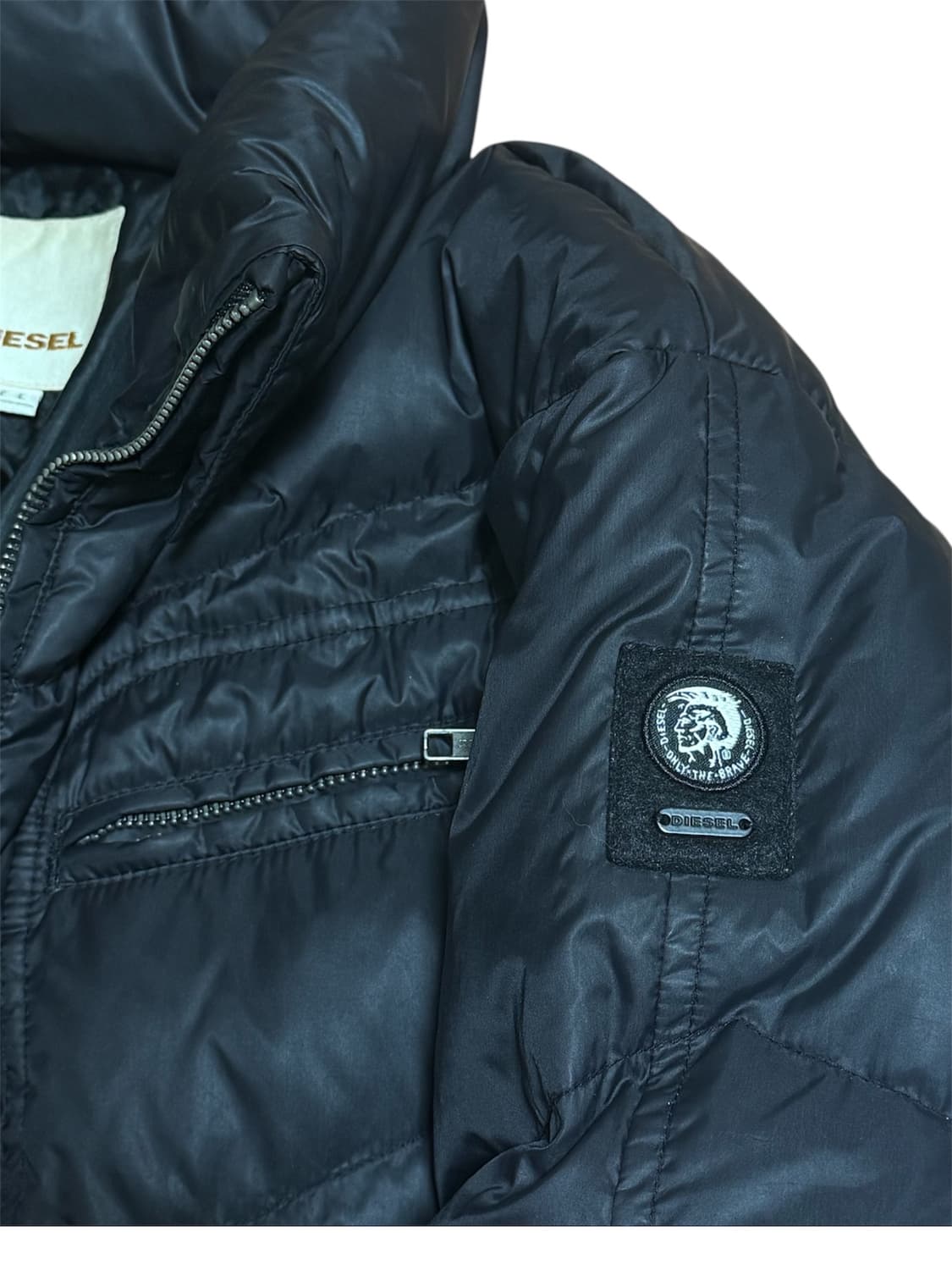 [L] 디젤 구스다운 바이커 패딩 상품이미지4