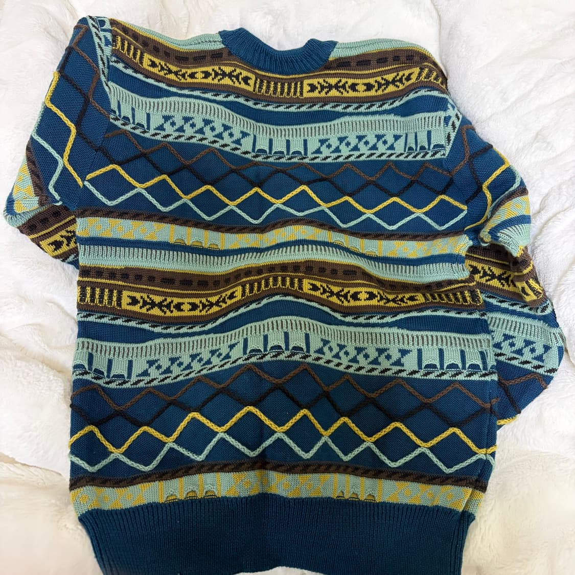 빈티지 케이블 쿠지 니트 블루  상품이미지5