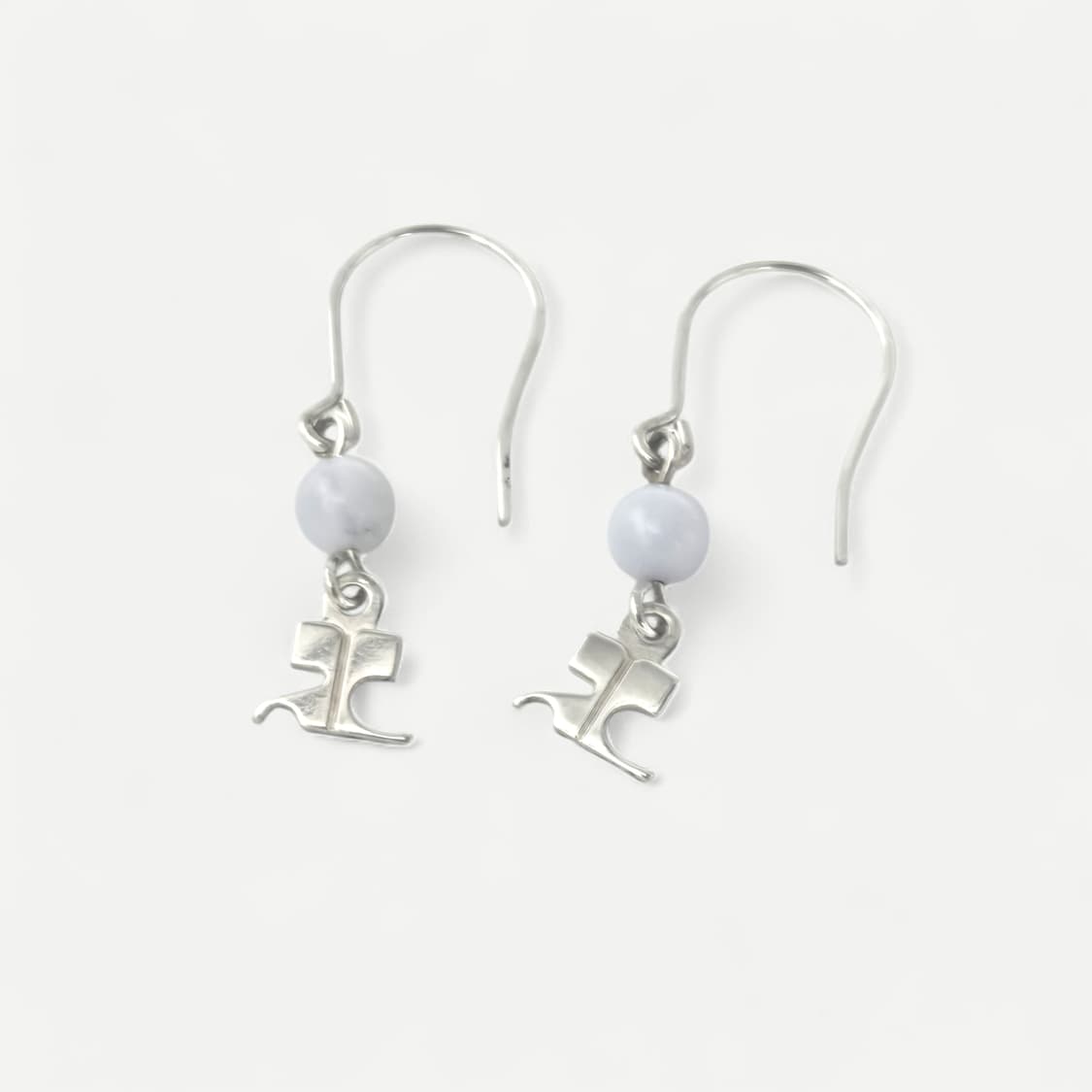 꾸레쥬 로고 실버 귀걸이 상품이미지7