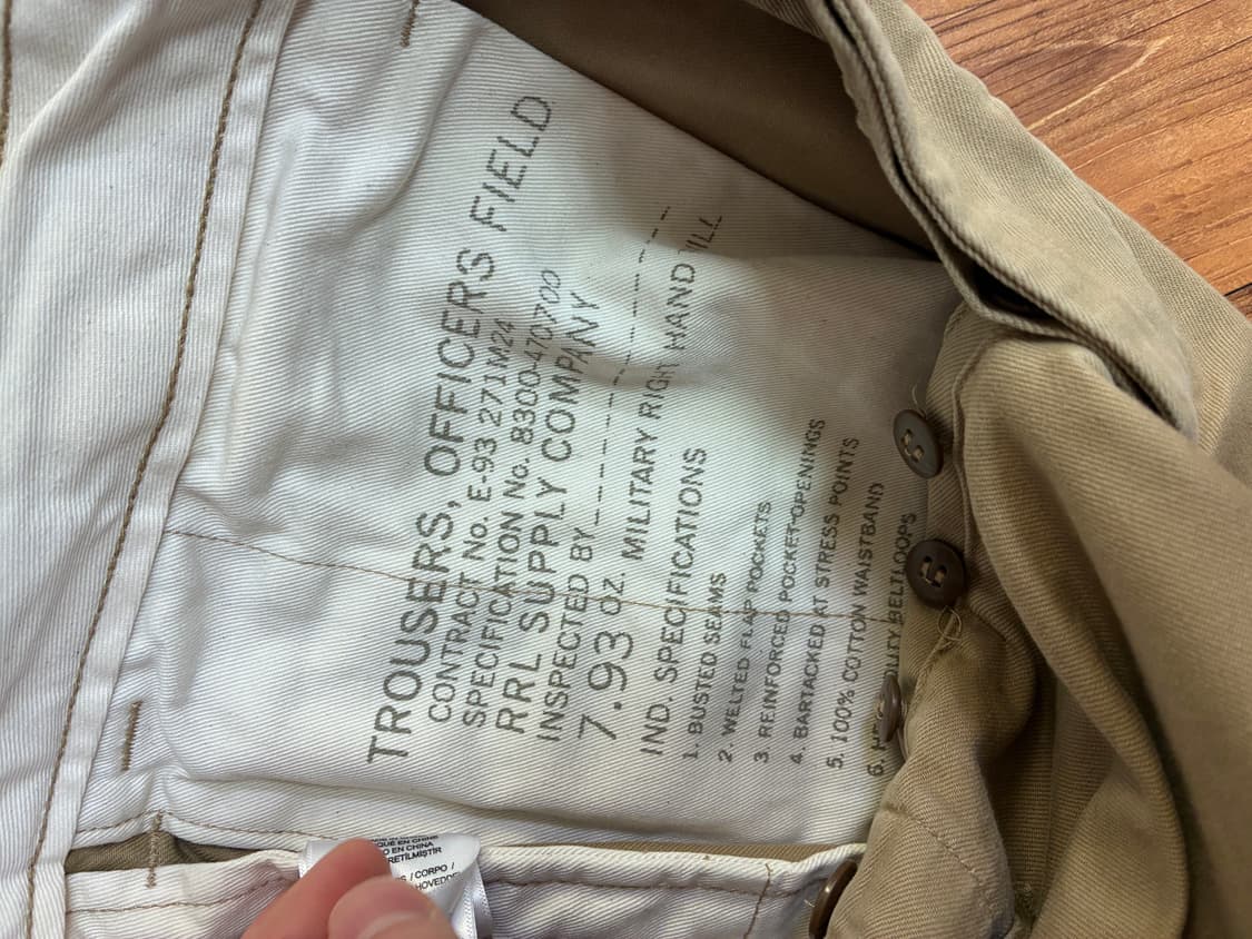 RRL 더블알엘 치노 오피서 팬츠 31/30 상품이미지6