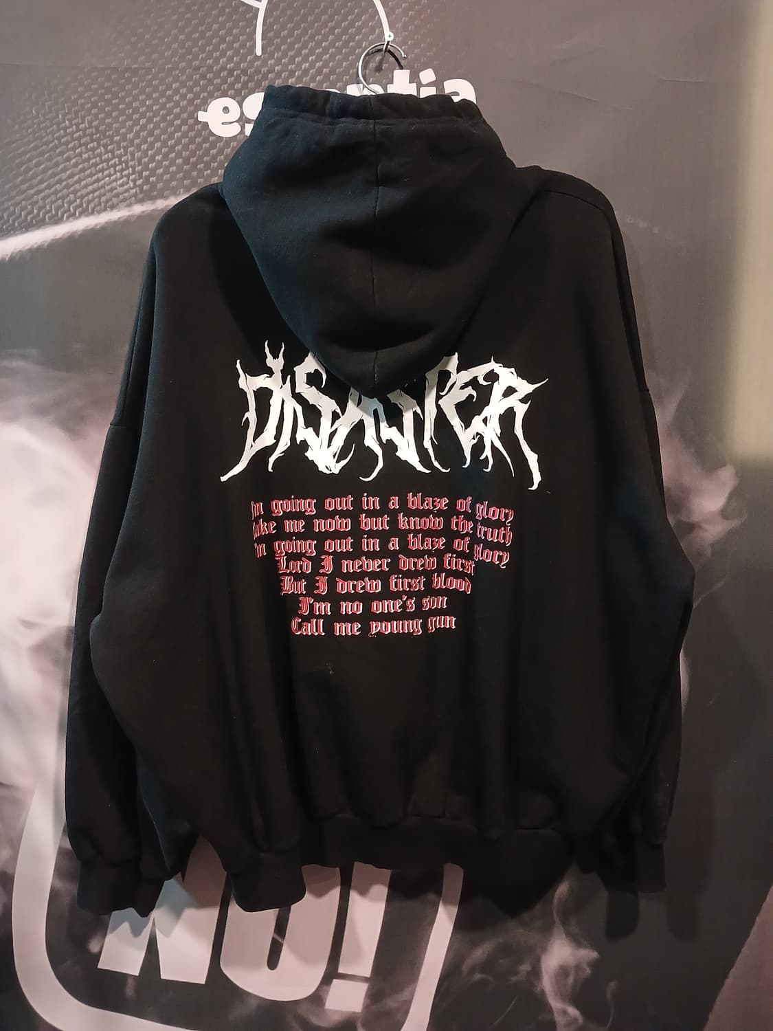 볼칸 블랙 오버핏 후드 상품이미지3