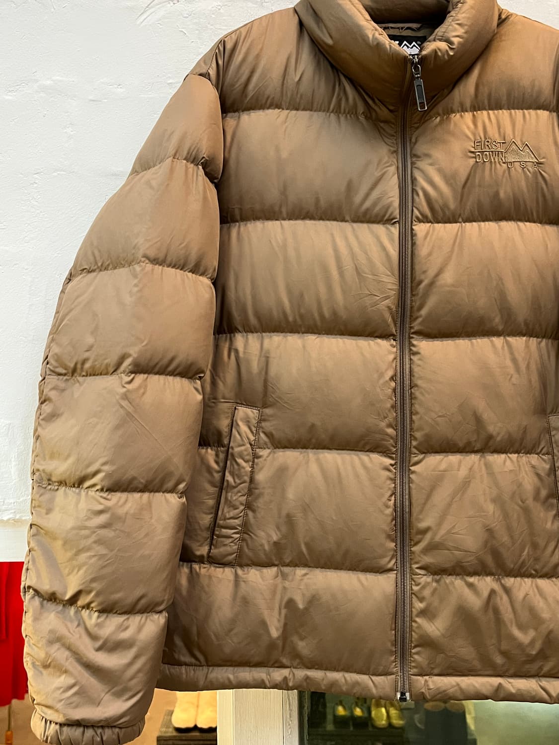 First Down USA 덕다운 경량패딩 브라운 L 상품이미지4