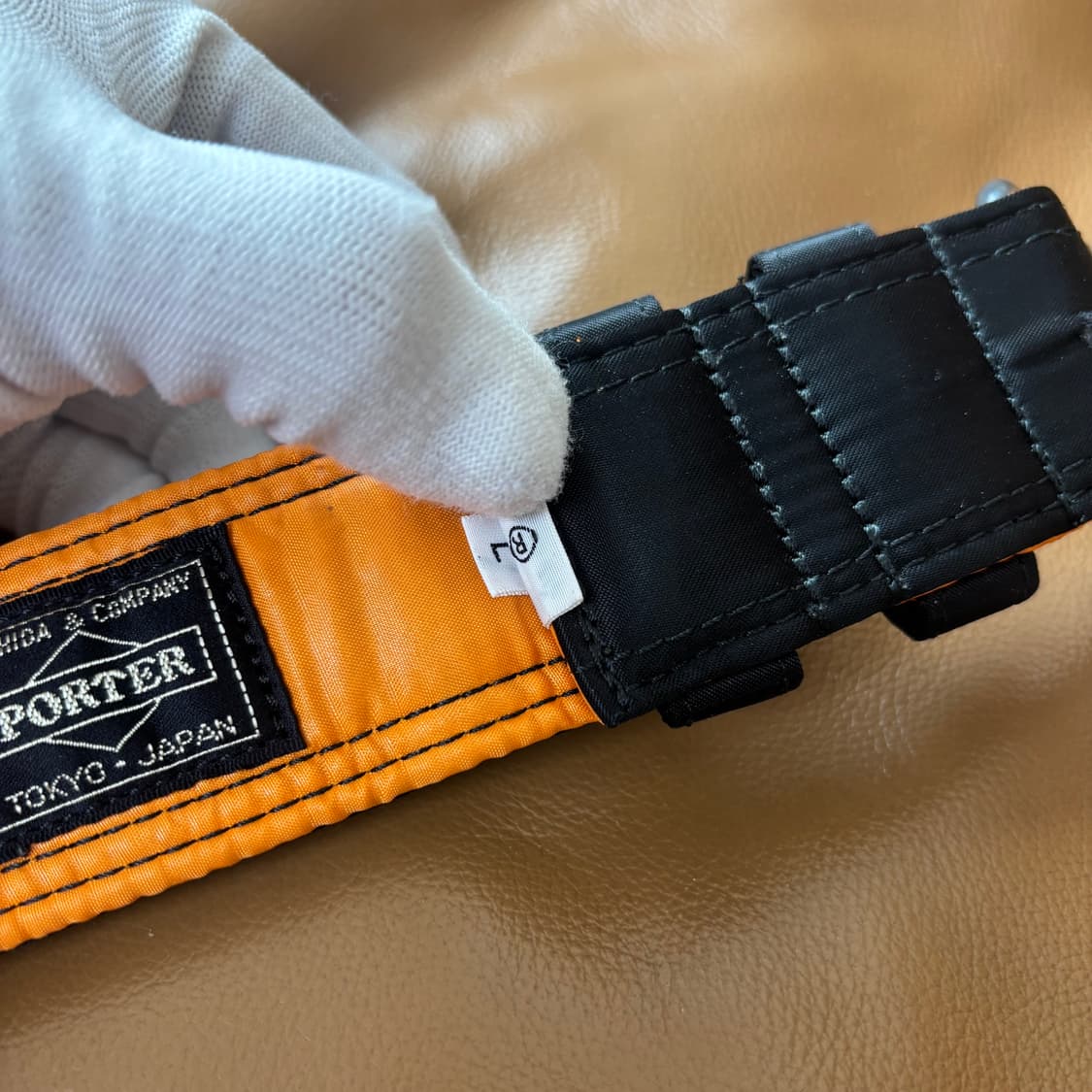 PORTER BEAMS 포터 빔즈 콜라보 탱커 벨트 블랙 오렌지 상품이미지5