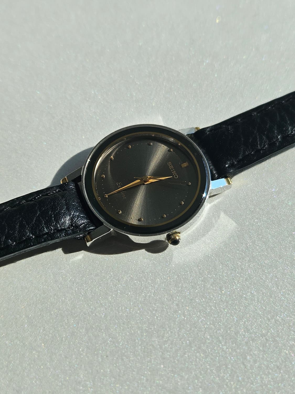 세이코 엑셀린 여성 가죽 쿼츠 시계 상품이미지3