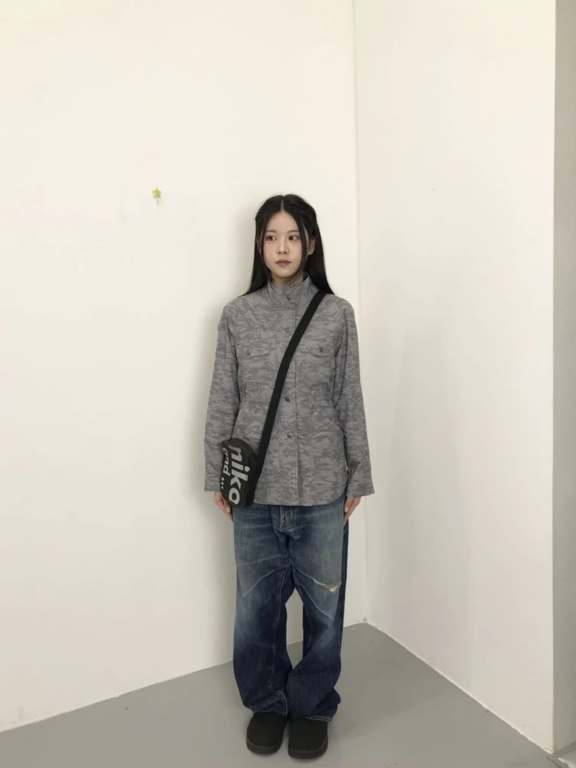 Eddie Bauer Grey Pattern Shirt Jacket 상품이미지2