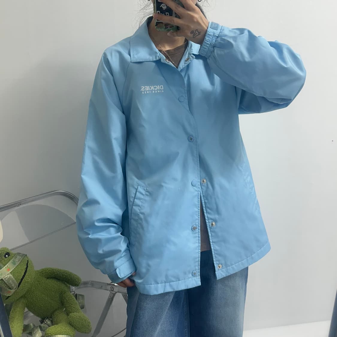 디키즈 하늘색 코치자켓 바람막이 상품이미지3