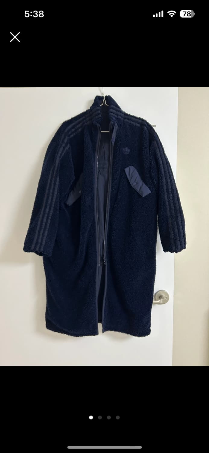 아디다스 양면 쉐르파 롱 s 희귀컬러 네이비 상품이미지1